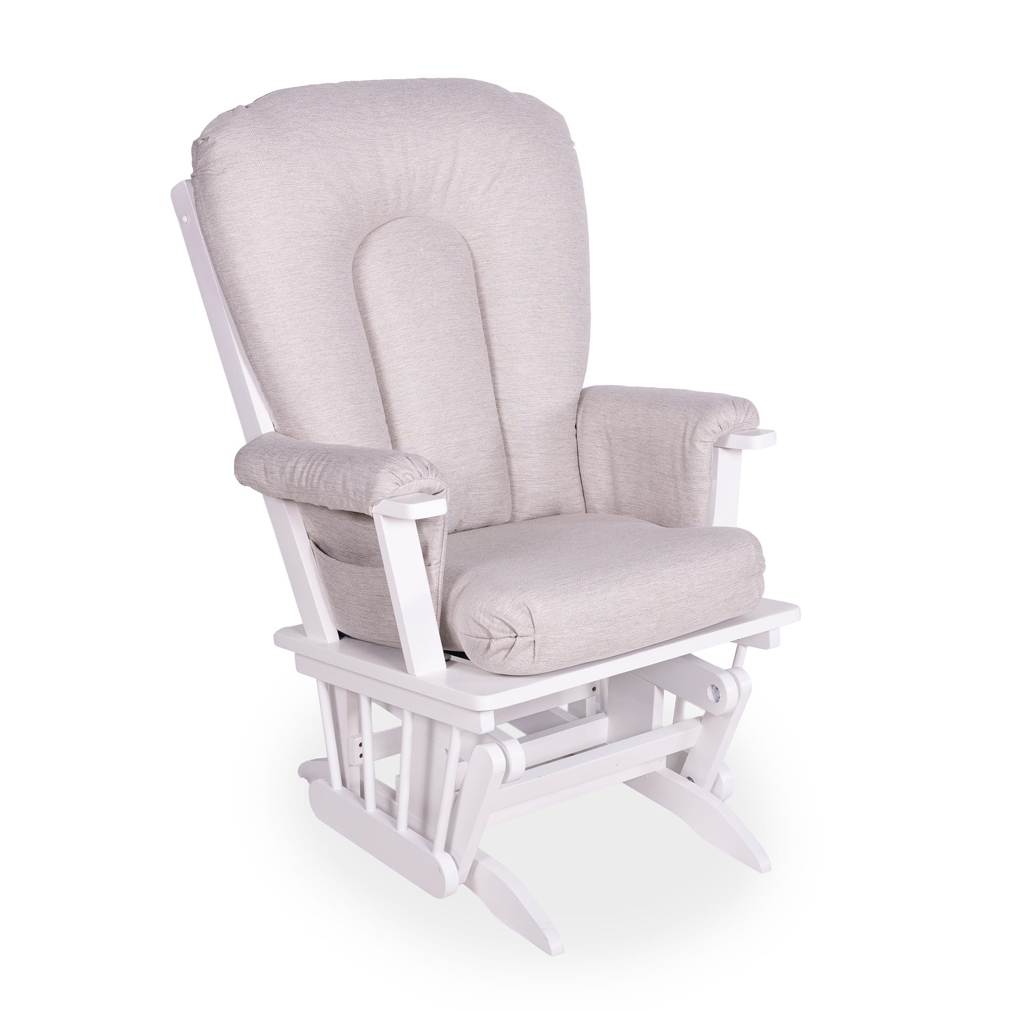 Chaise Berçante Bois - Blanc- Tissus sur commande spéciale - Image 13