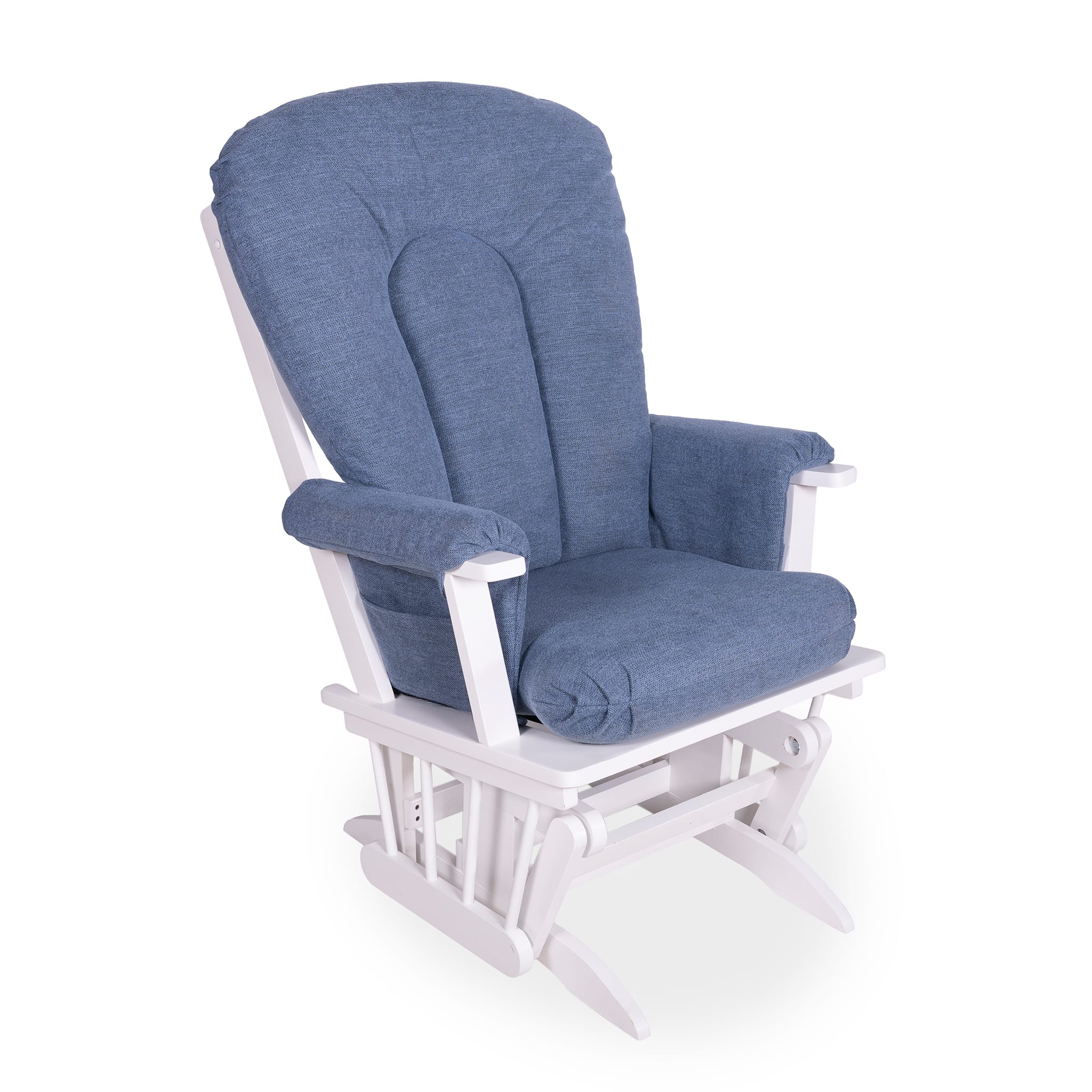 Chaise Berçante Bois - Blanc- Tissus sur commande spéciale - Image 15