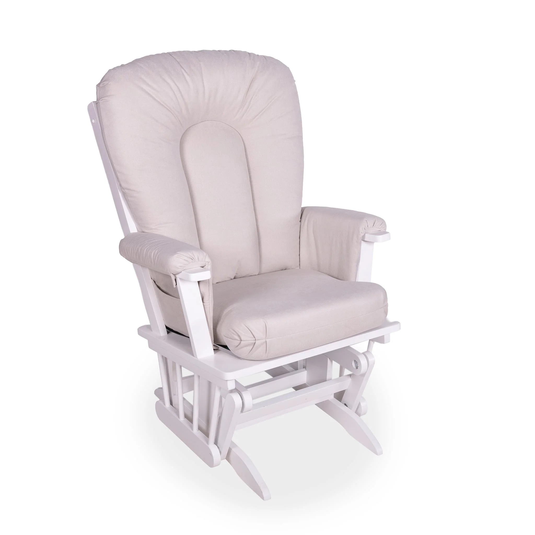 Chaise Berçante Bois - Blanc- Tissus sur commande spéciale - Image 19