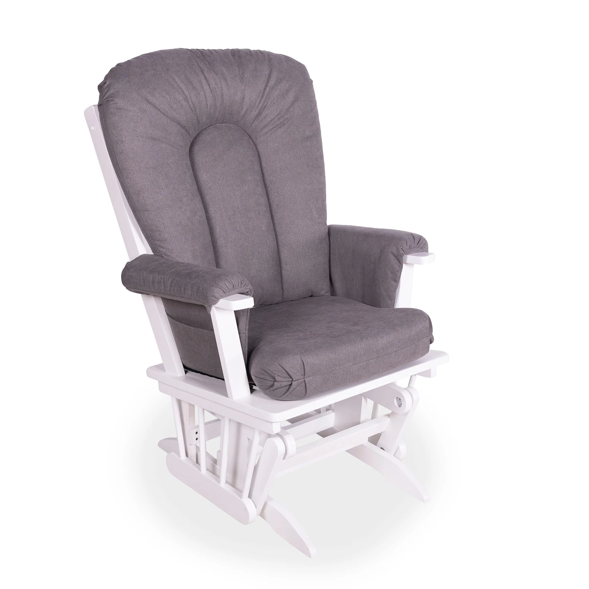 Chaise Berçante Bois - Blanc- Tissus sur commande spéciale - Image 21