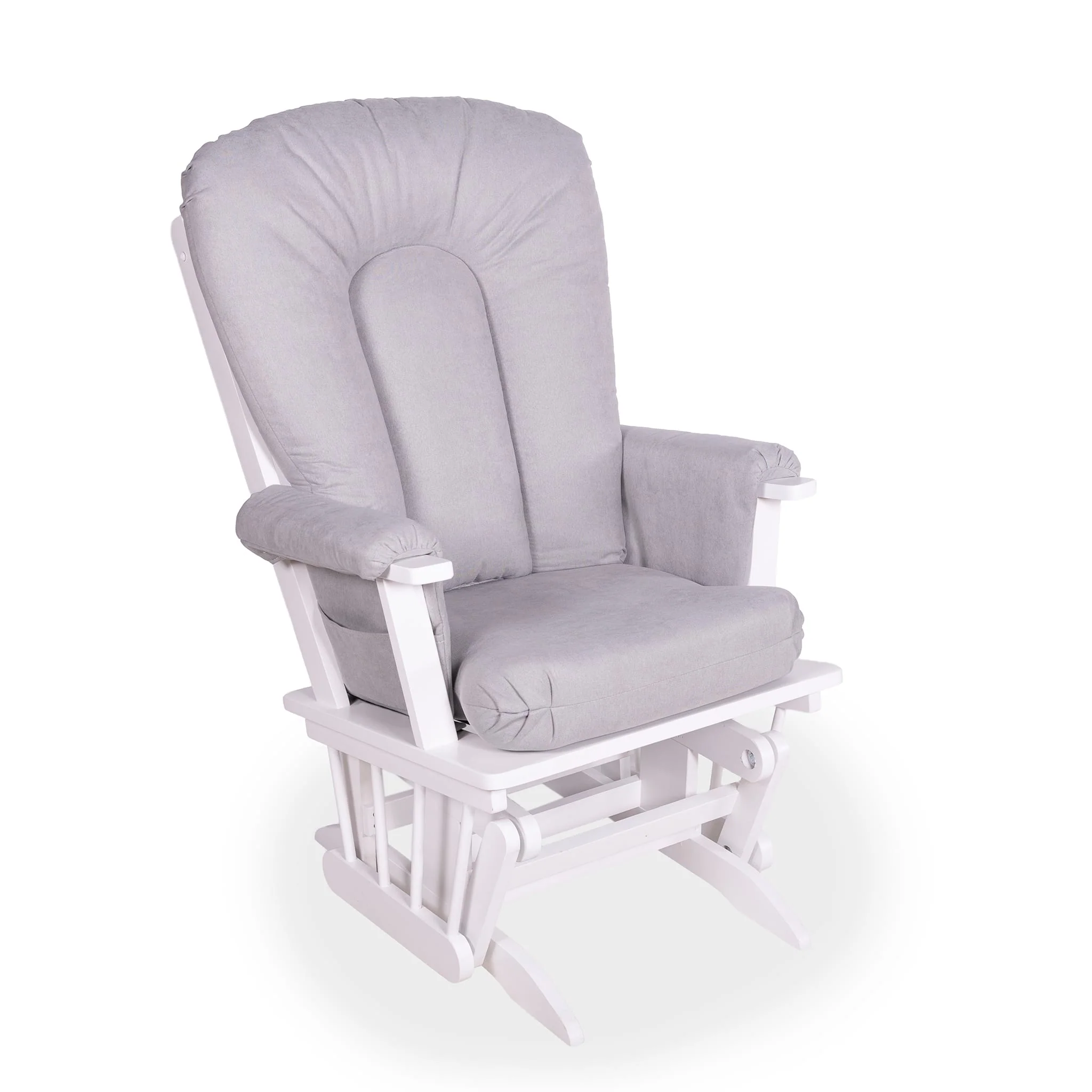 Chaise Berçante Bois - Blanc- Tissus sur commande spéciale - Image 23
