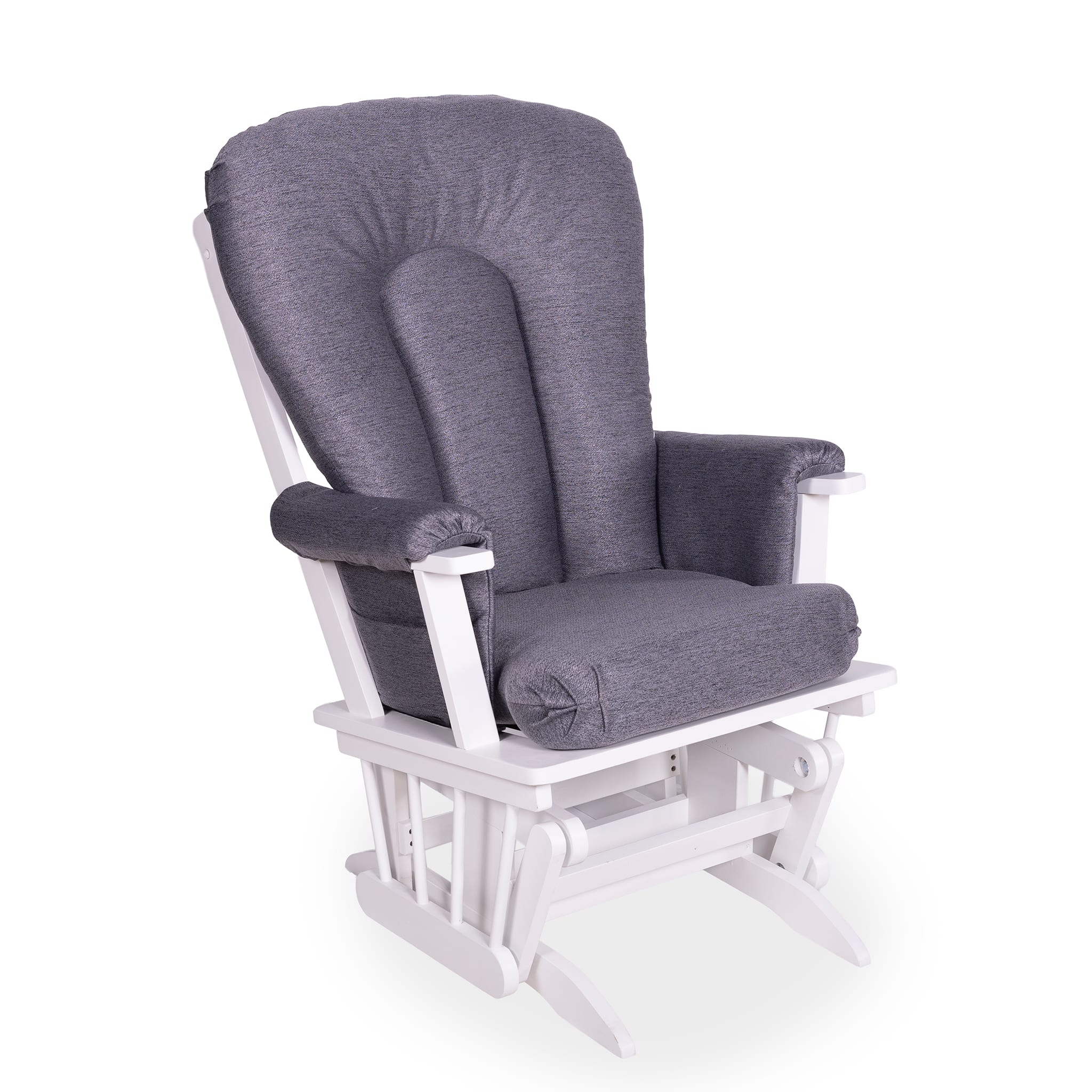 Chaise Berçante Bois - Blanc- Tissus sur commande spéciale - Image 5