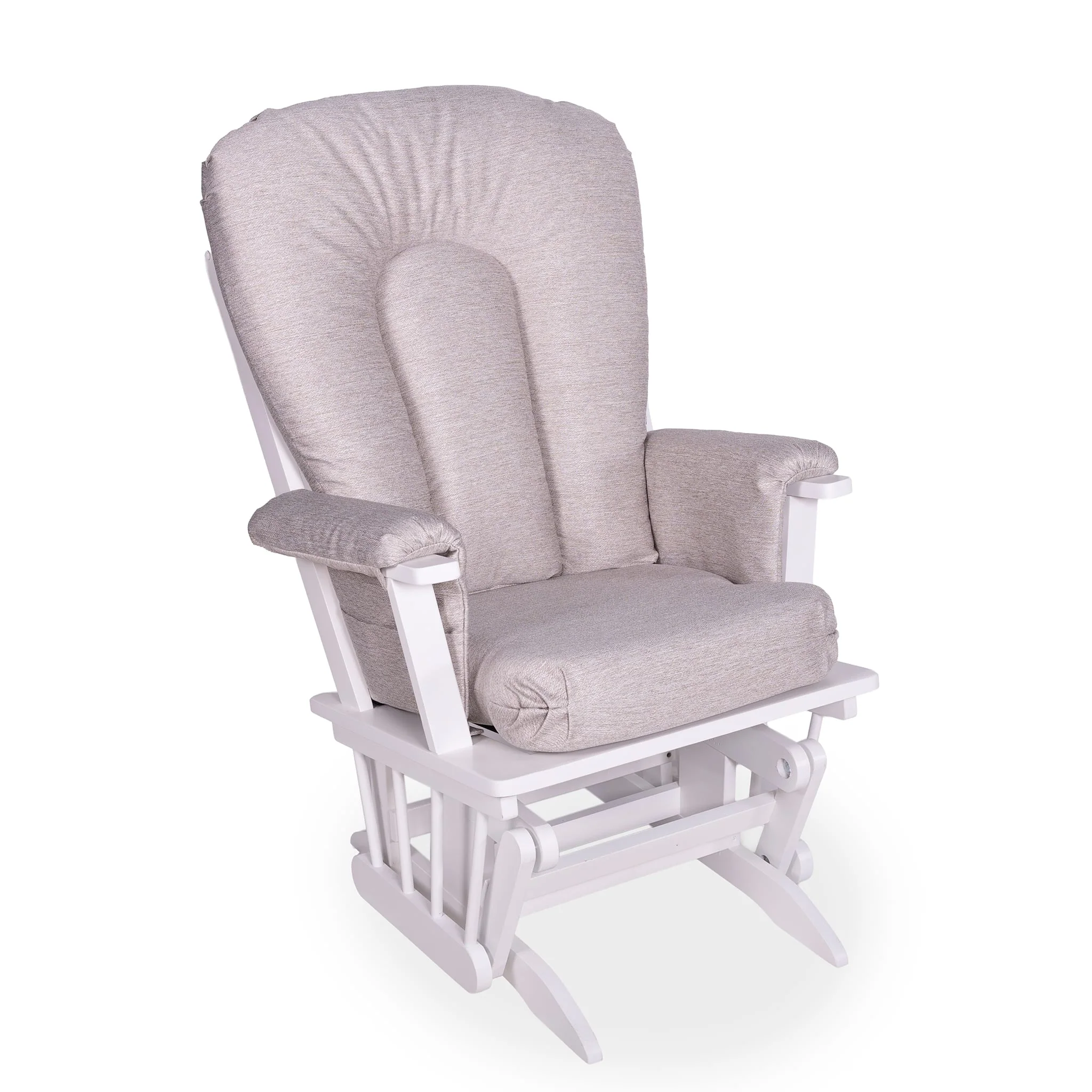 Chaise Berçante Bois - Blanc- Tissus sur commande spéciale - Image 7