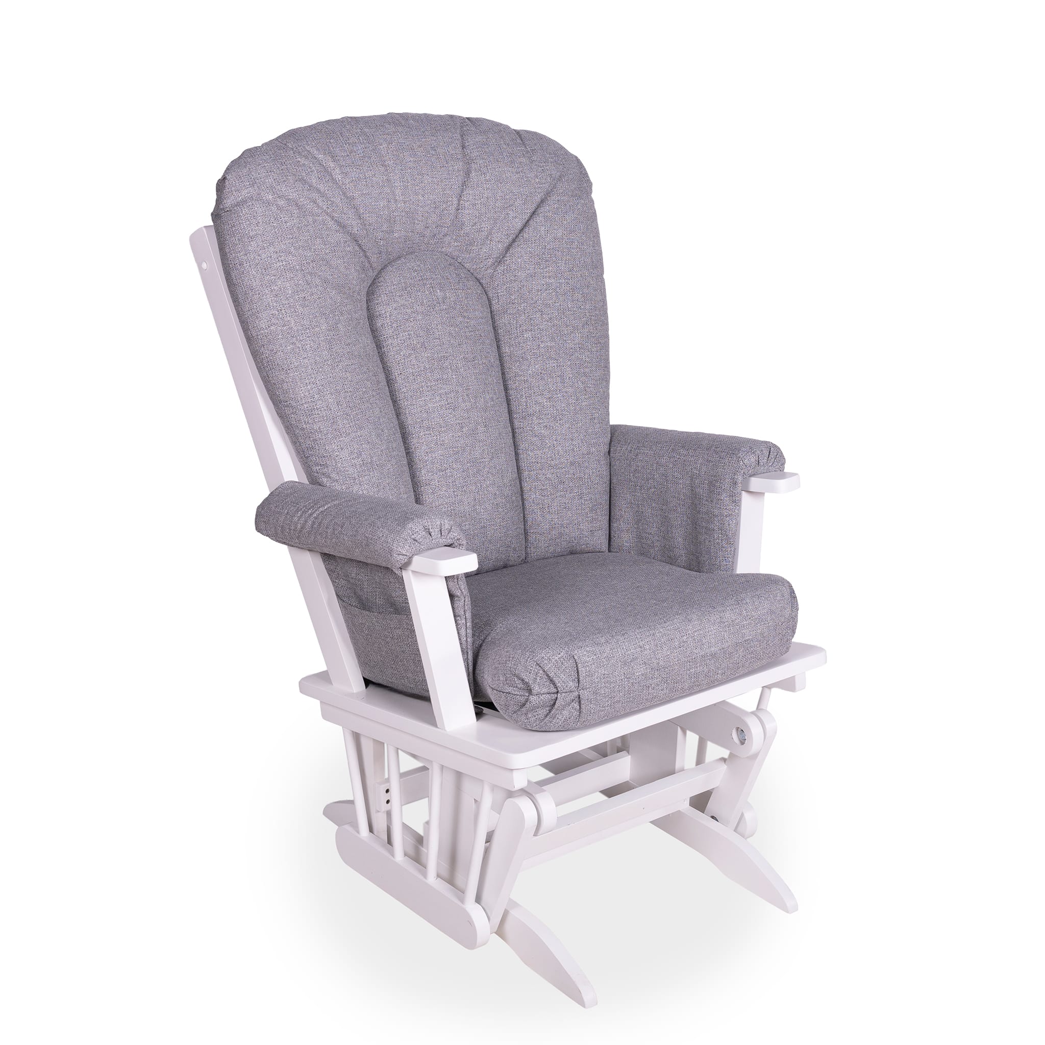 Chaise Berçante Bois - Blanc- Tissus sur commande spéciale - Image 9