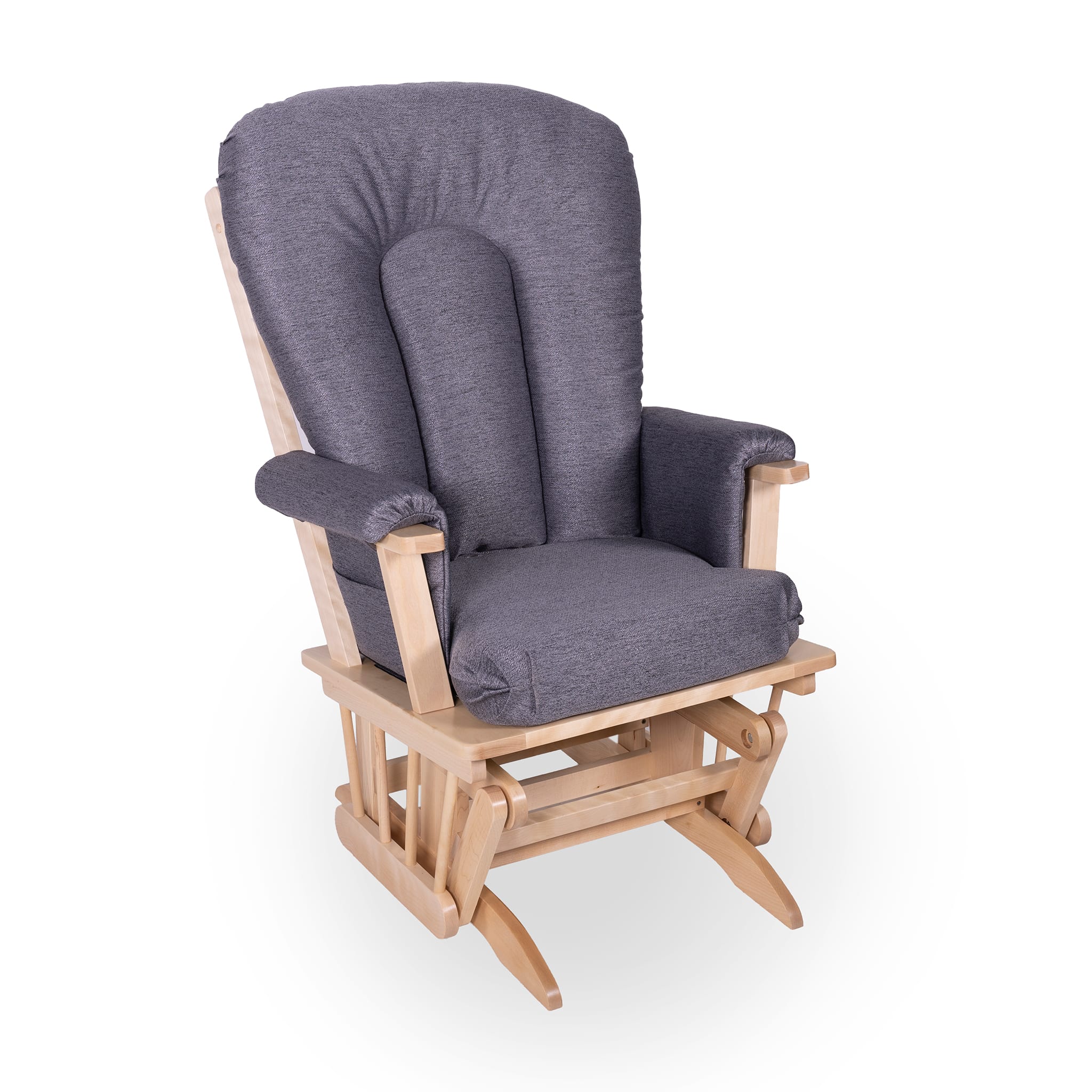 Chaise Berçante Bois - Naturel- Tissus sur commande spéciale - Image 5