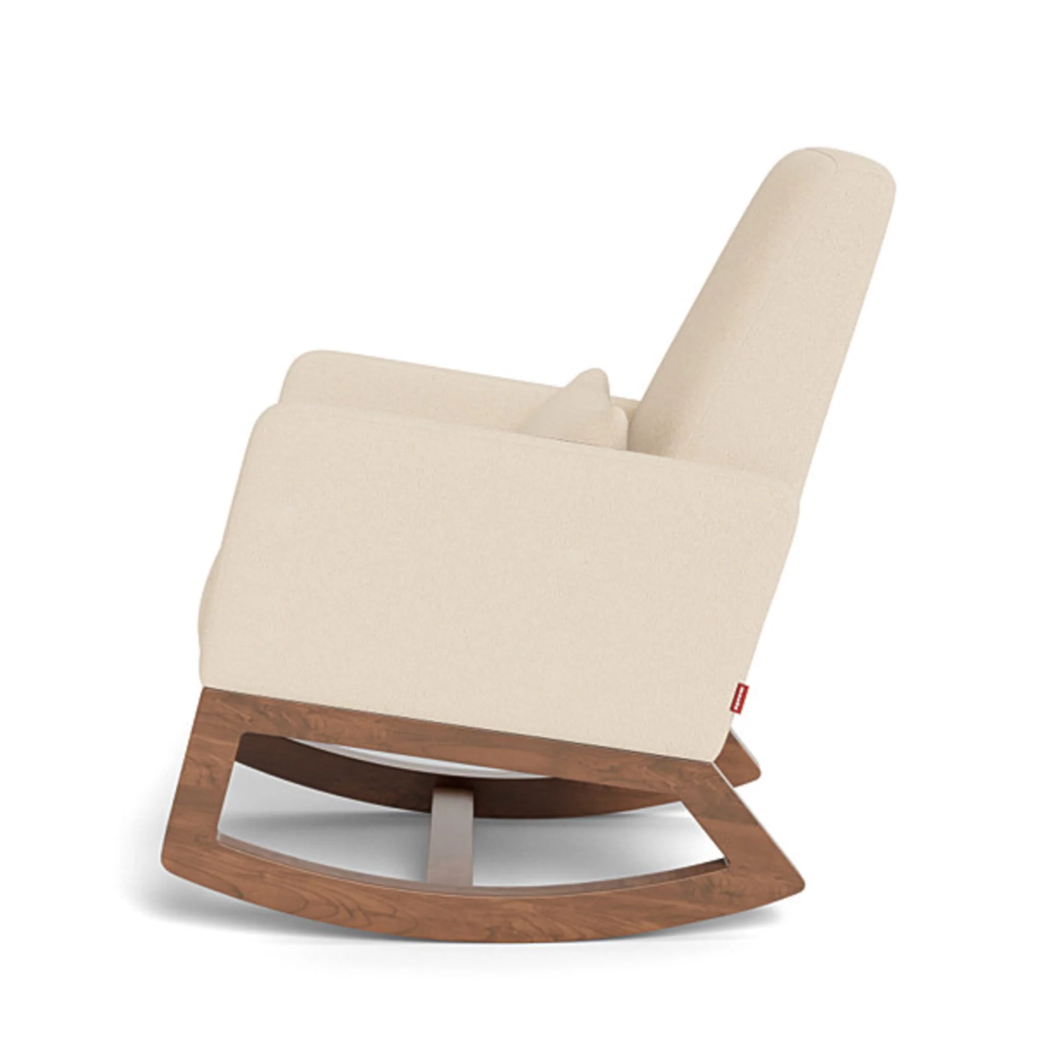 Chaise Berçante Joya - Tissu Bouclé Biscuit / Noyer - Image 4