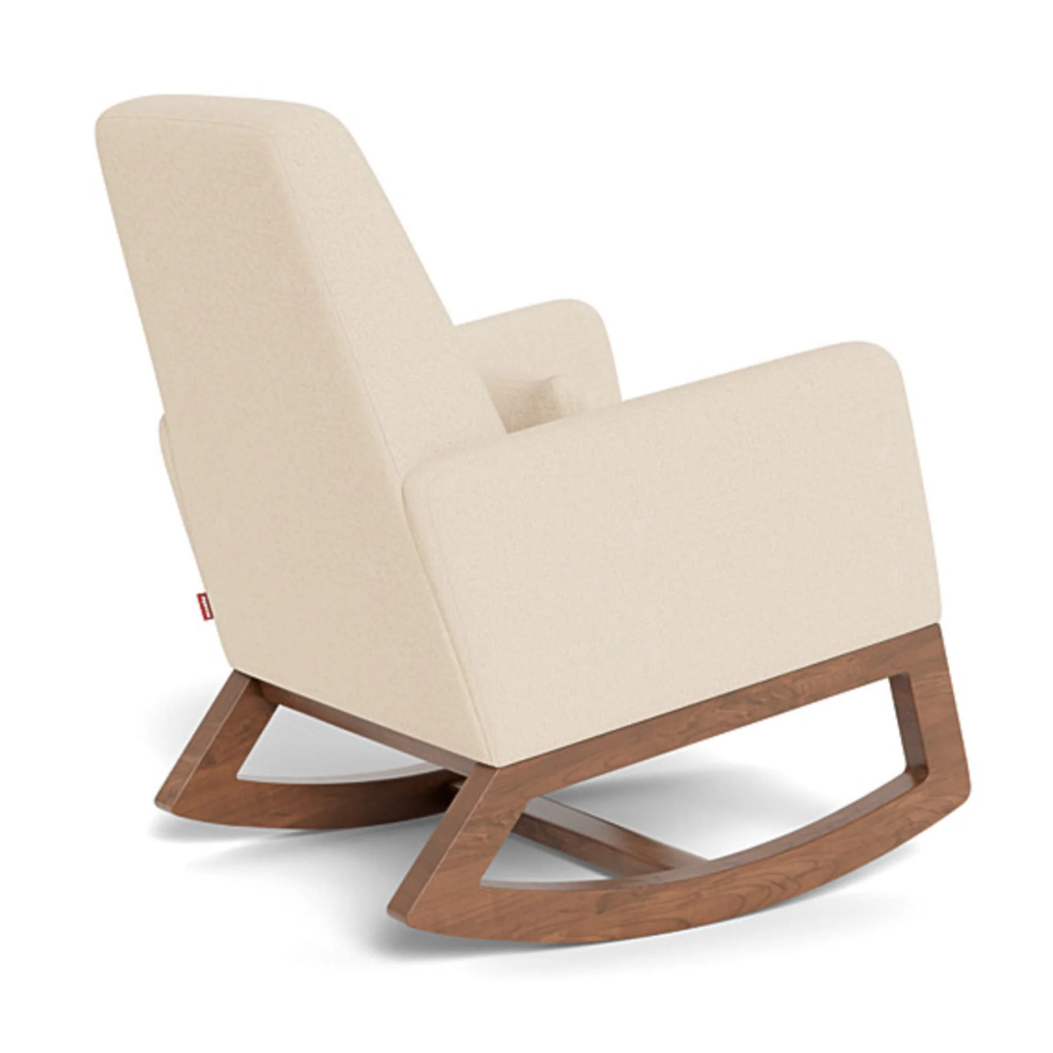 Chaise Berçante Joya - Tissu Bouclé Biscuit / Noyer - Image 7