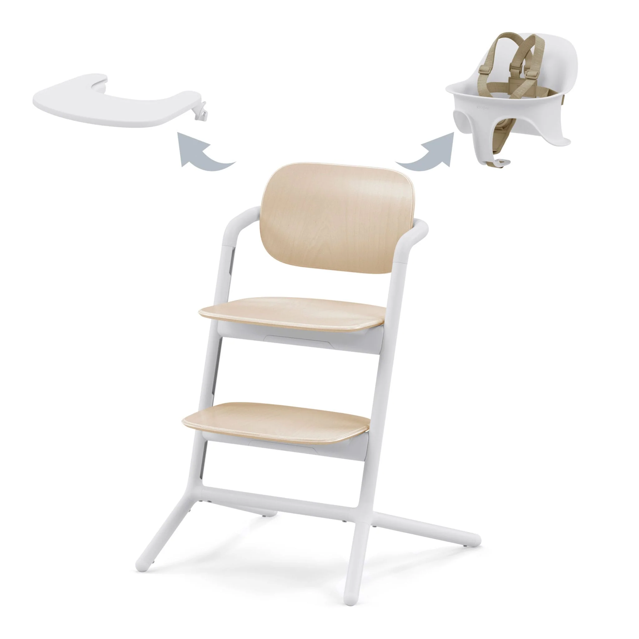 Chaise Haute 3-en-1 Lemo - Sable Blanc