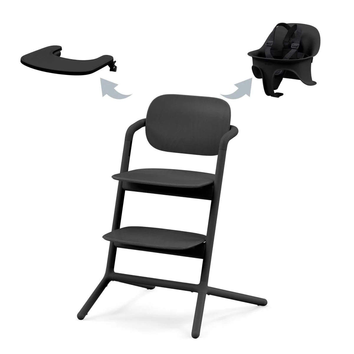 Chaise Haute 3-en-1 Lemo - Noir