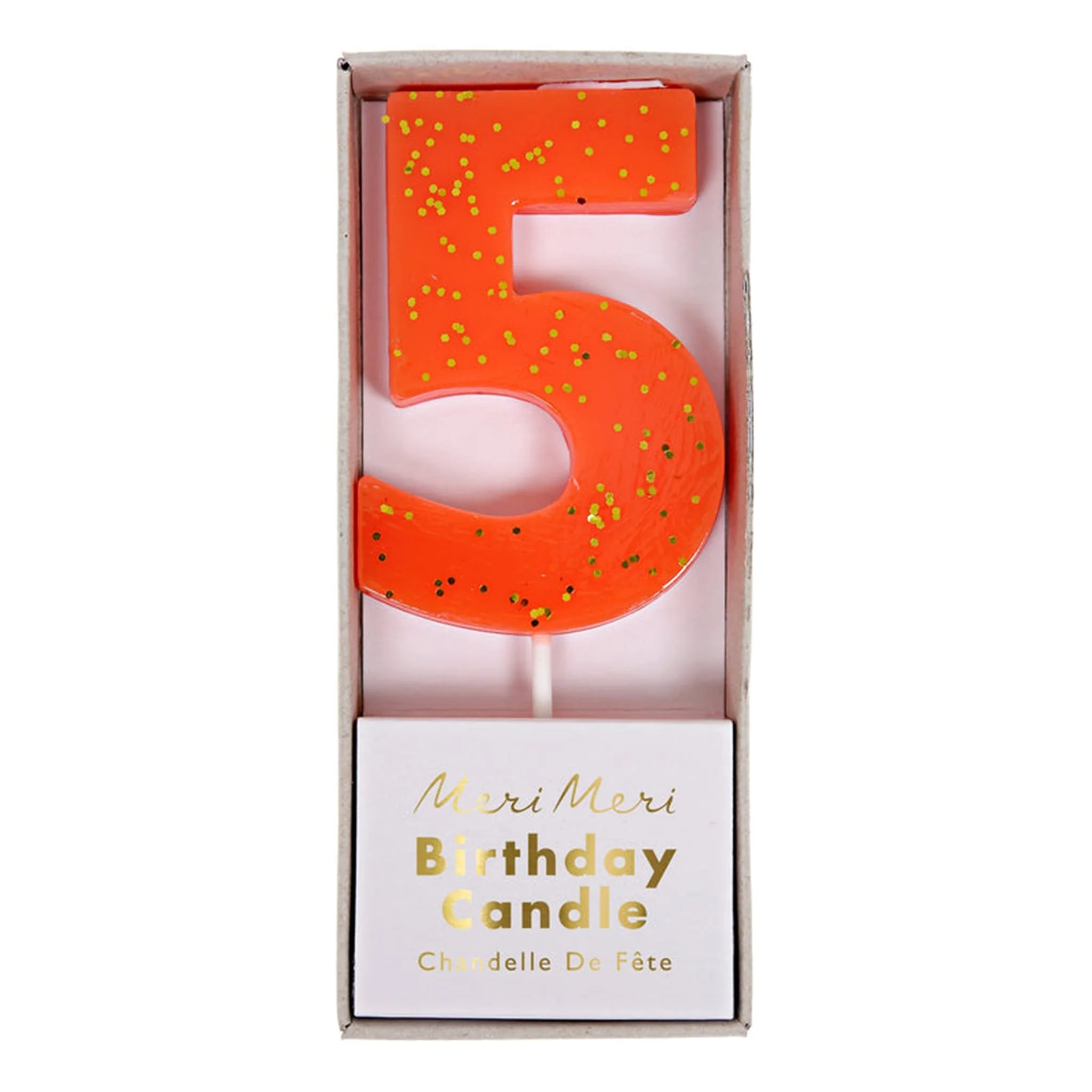 Bougie Numéro 5 - Couleur Corail