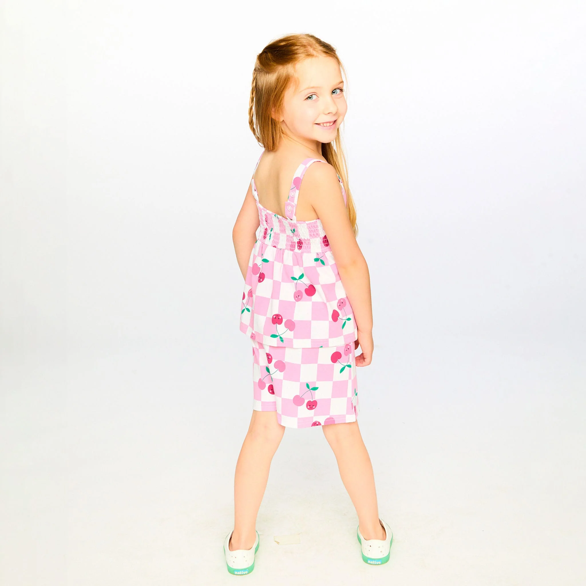 Combinaison Carreaux Cerise 3-6ans - Image 4