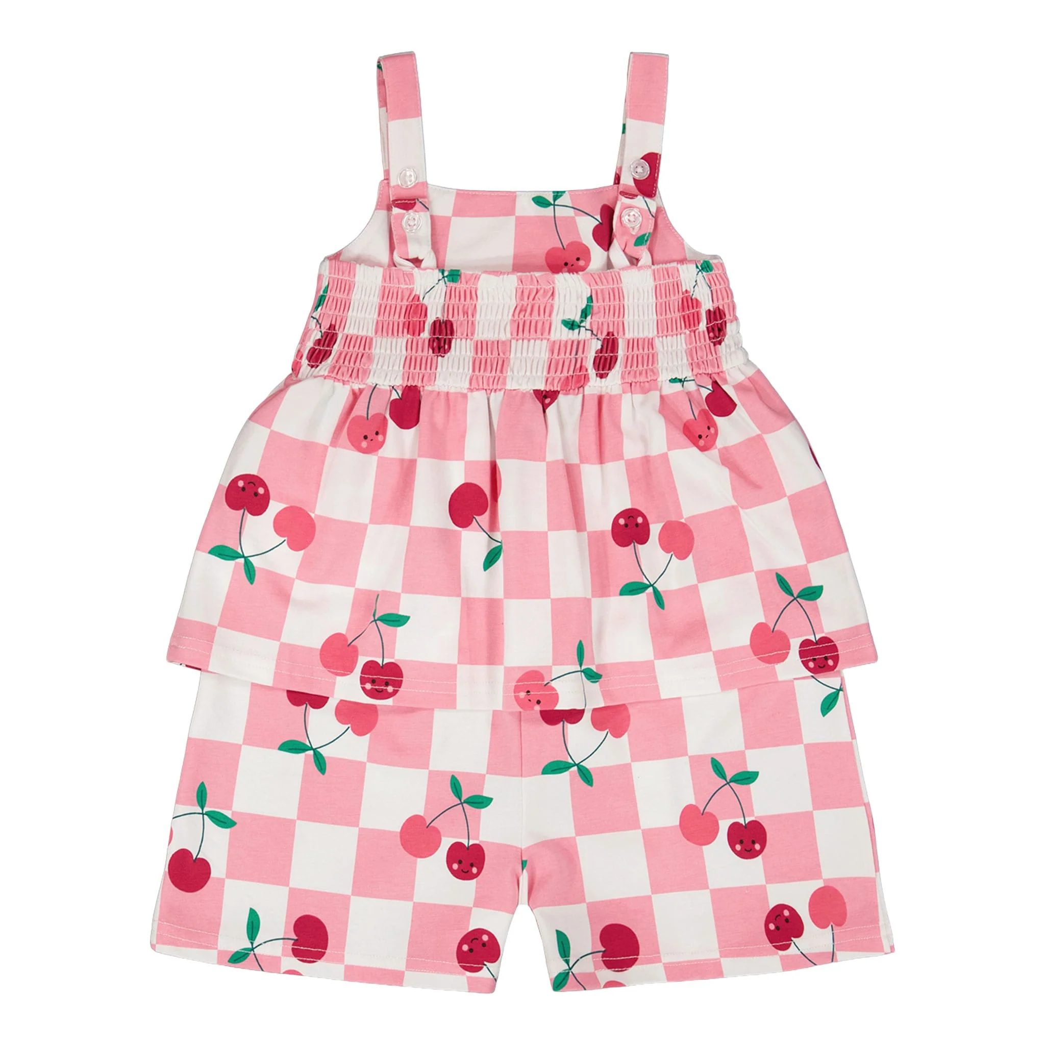 Combinaison Carreaux Cerise 3-6ans - Image 5