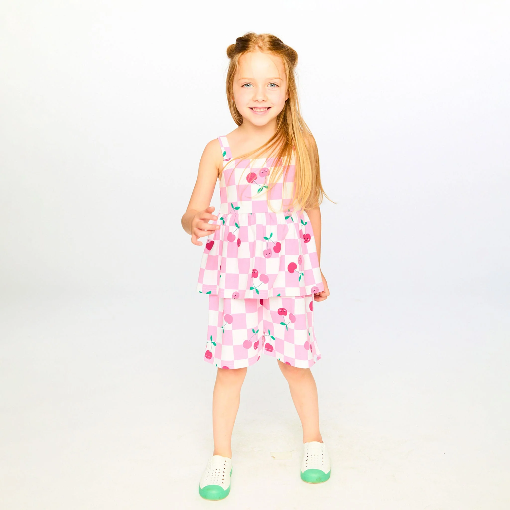 Combinaison Carreaux Cerise 7-10ans - Image 2