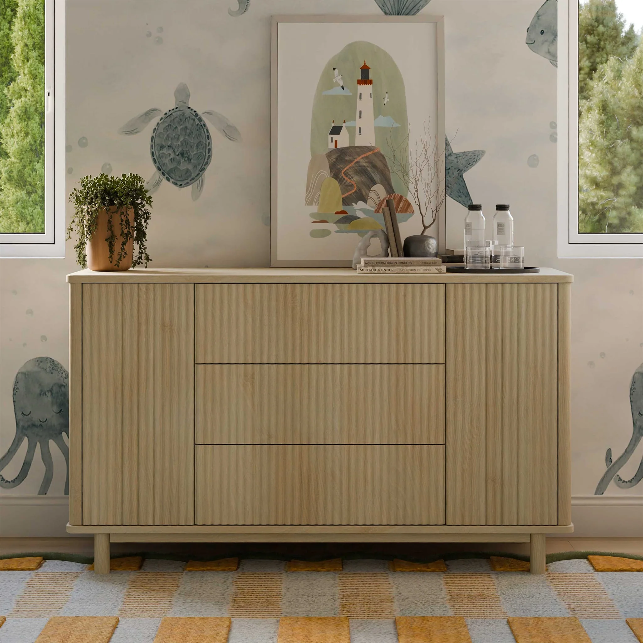 Commode assemblée Pogo Tambour - Blond - Image 10