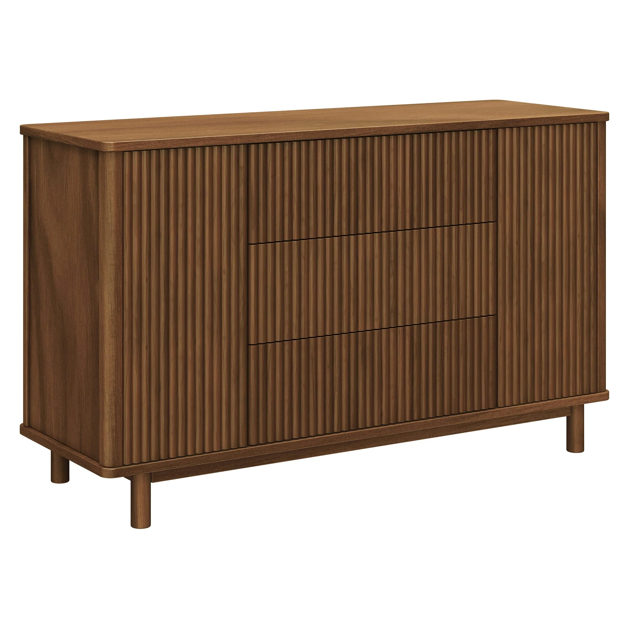 Commode assemblée Pogo Tambour - Noyer naturel - Image 3