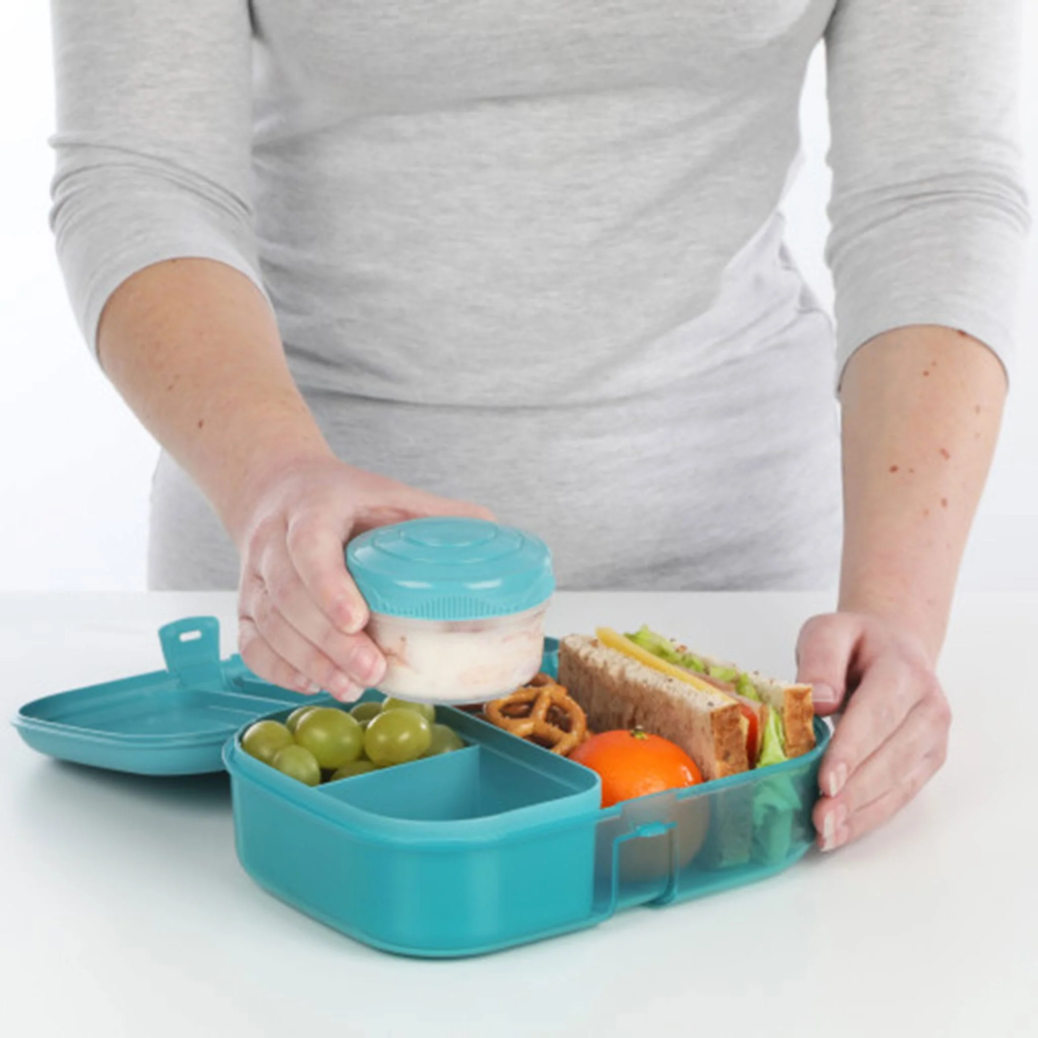 Contenant Lunch Bento 1.1L Turquoise - Image 3