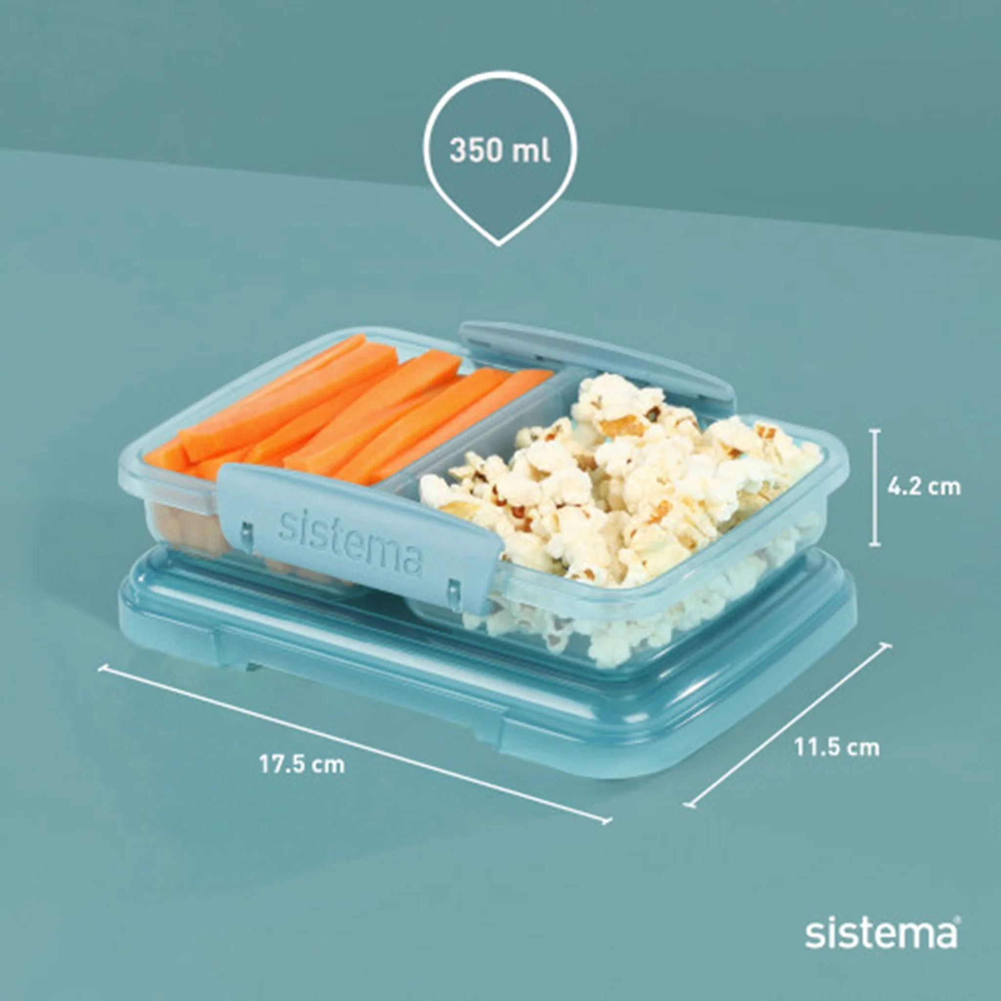 Contenant Lunch 350ml Turquoise - Image 2