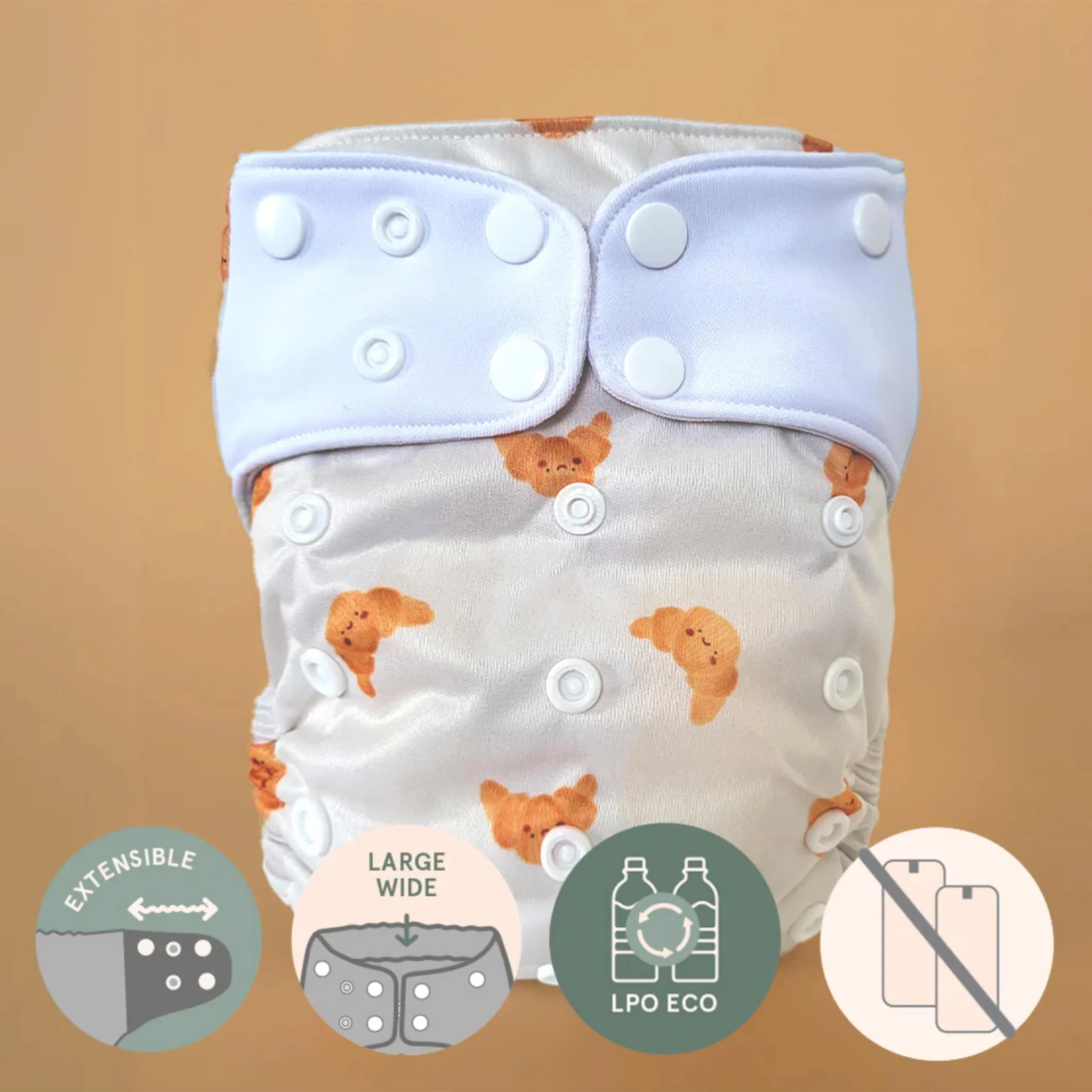 Couche Lavable Évolution 10-35lb - Croissant - Image 5
