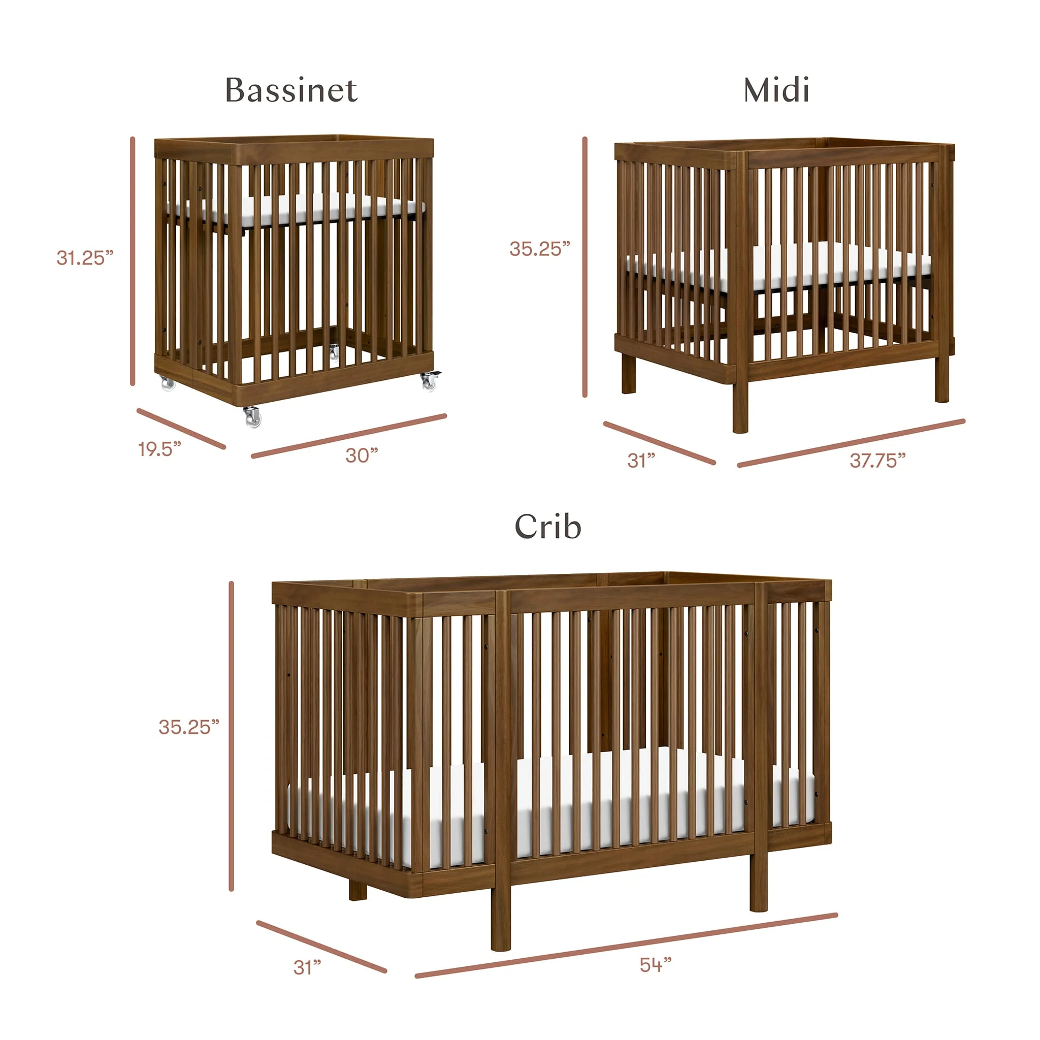 Couchette Convertible 8-en-1 Pogo avec kits de conversion - Noyer naturel - Image 5