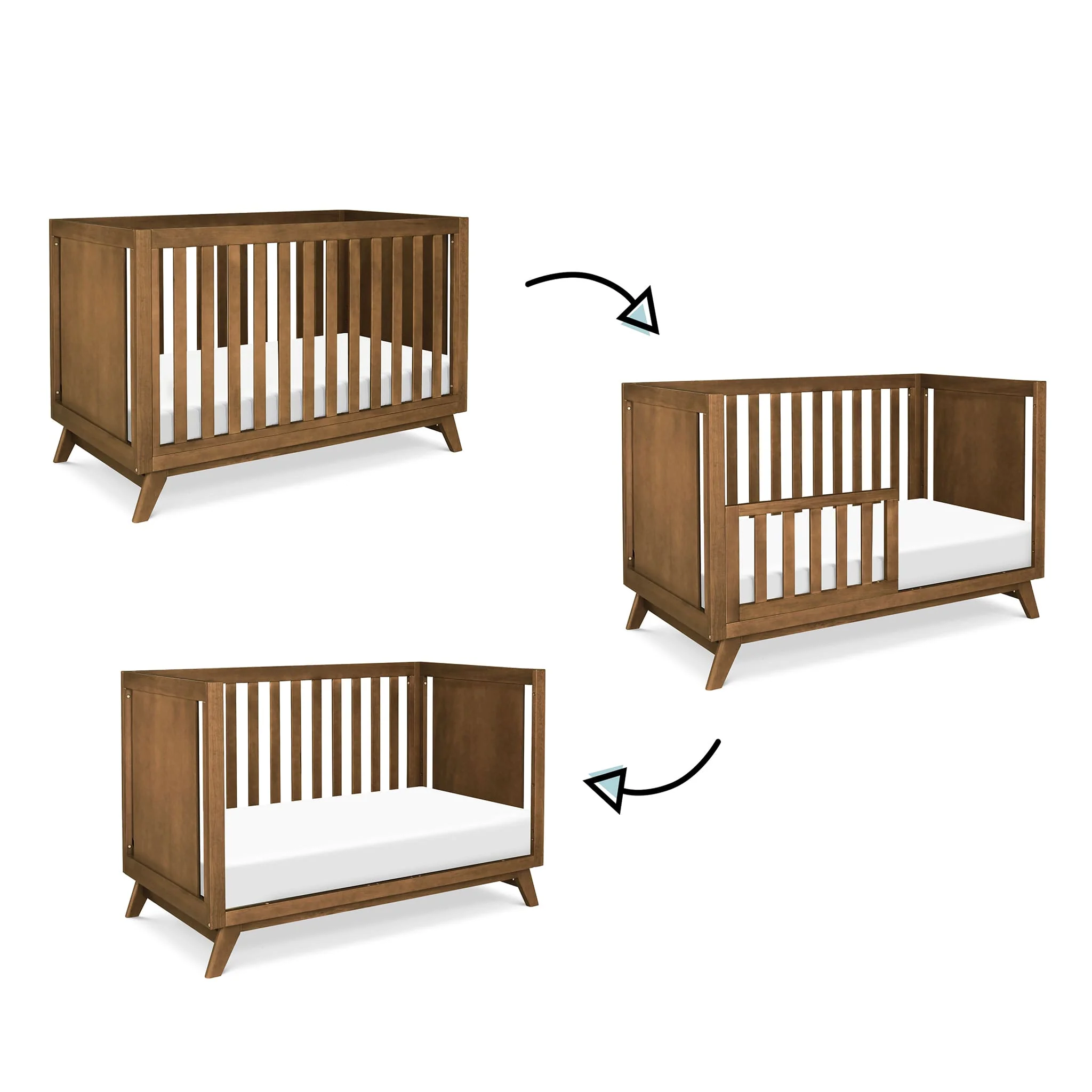 Couchette Convertible 3-en-1 Otto - Noyer - Image 6