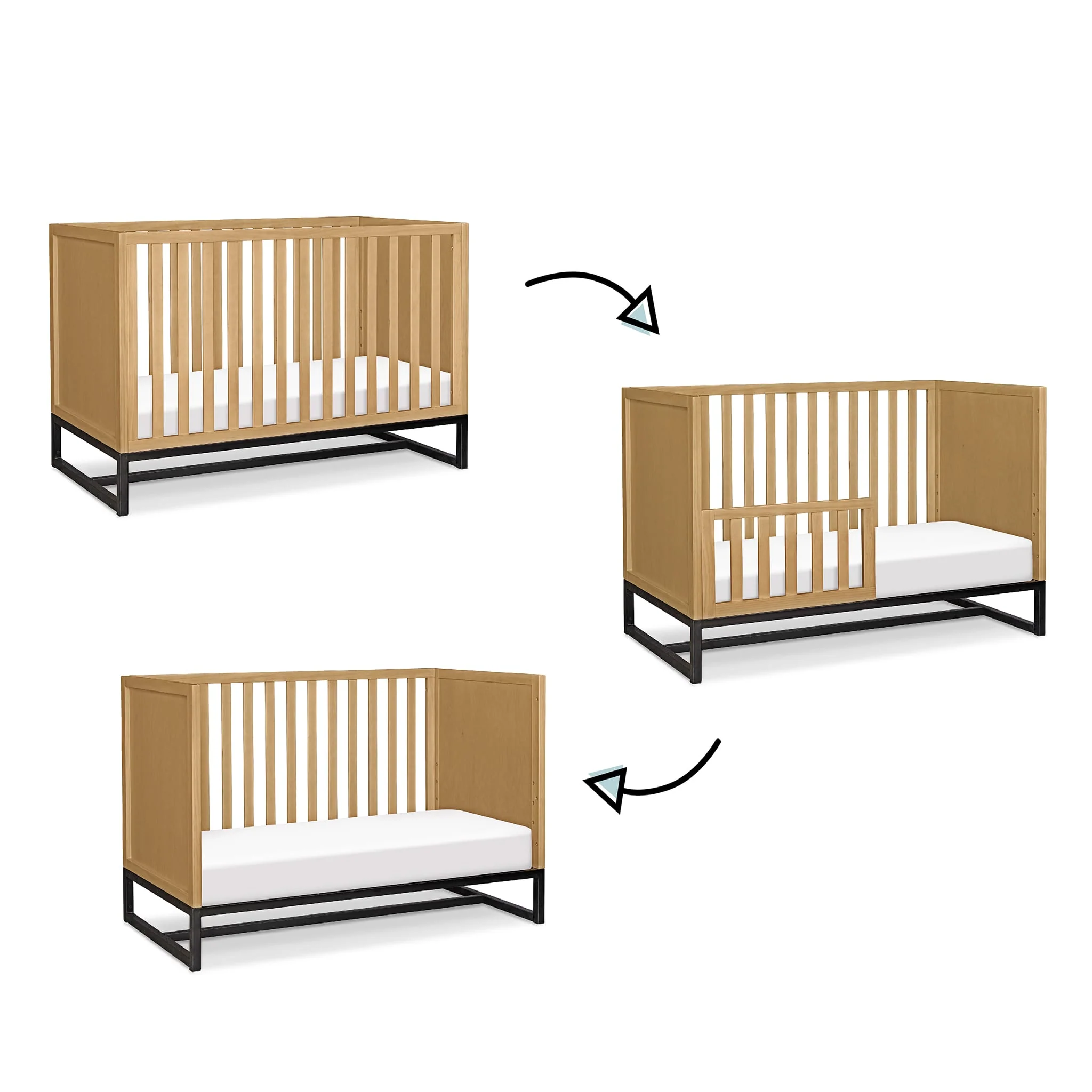 Couchette Convertible 4-en-1 Ryder - Miel - Image 7