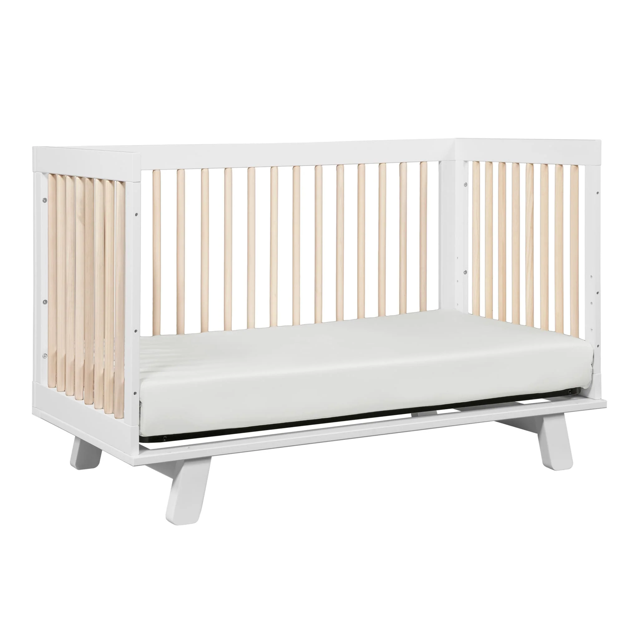 Couchette Convertible 3 en 1 Hudson - Blanc / Naturel Lavé - Image 6