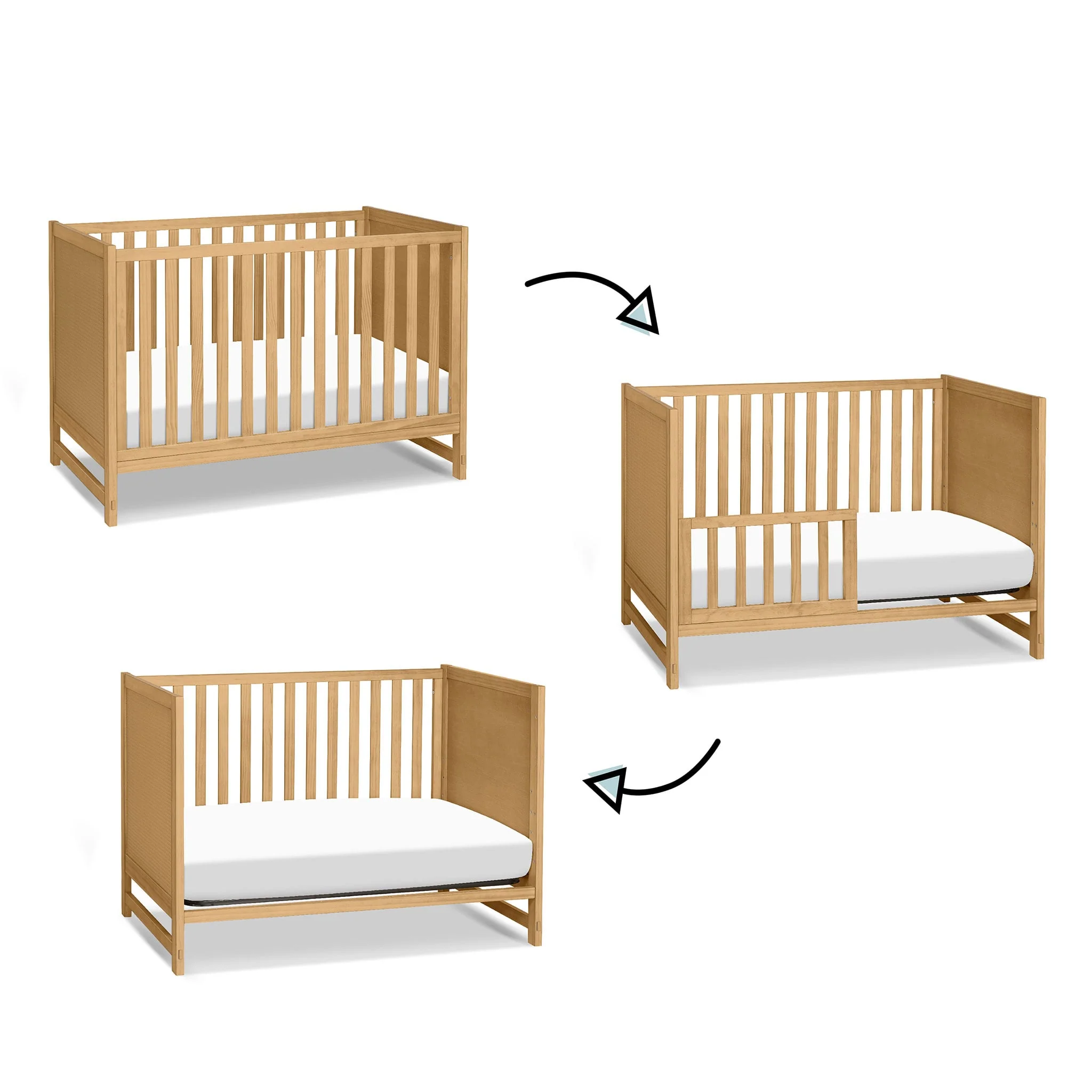 Couchette Convertible 3-en-1 Margot - Miel - Image 6