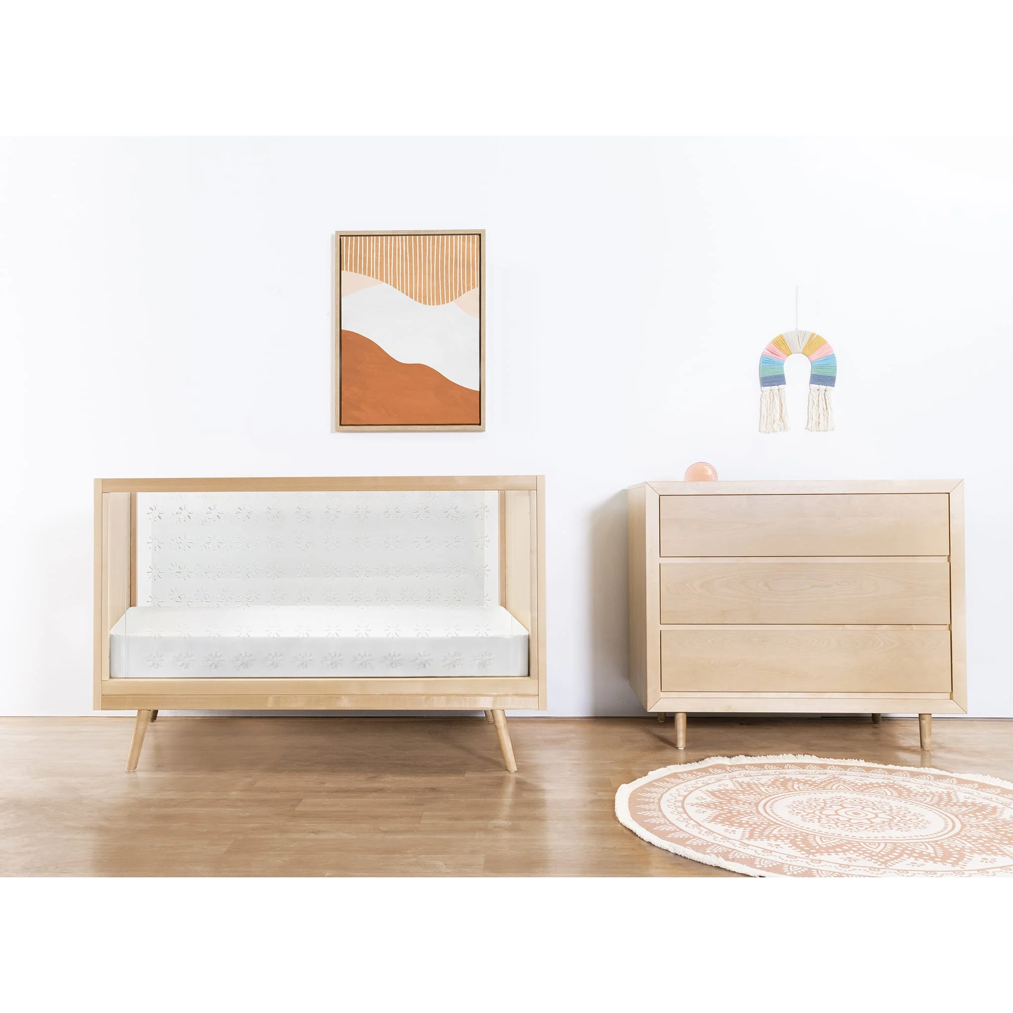 Couchette 3-en-1 Transparente Nifty - Acrylique / Bouleaux Naturel - Image 9