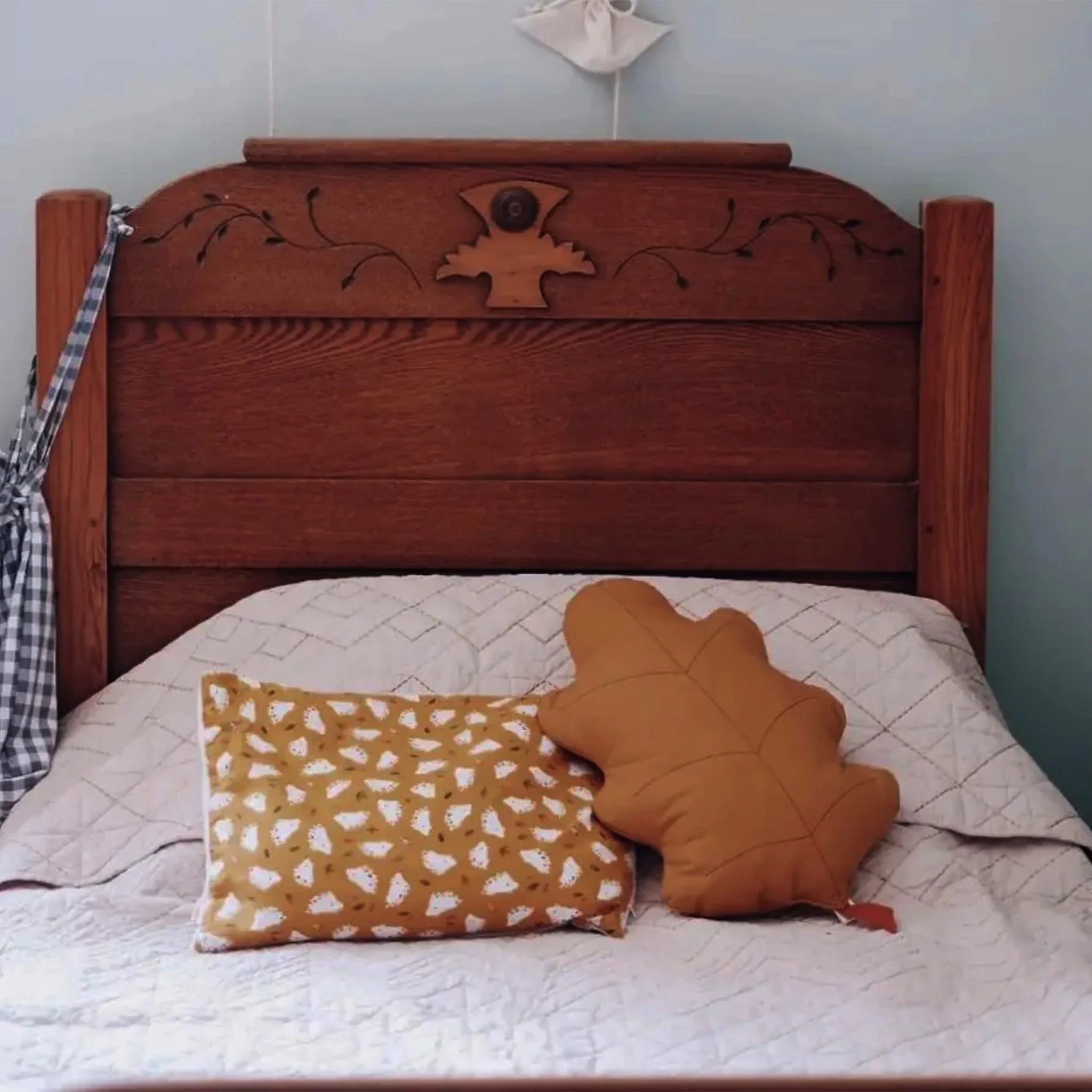 Coussin Feuille de Chêne - Rouille - Image 2