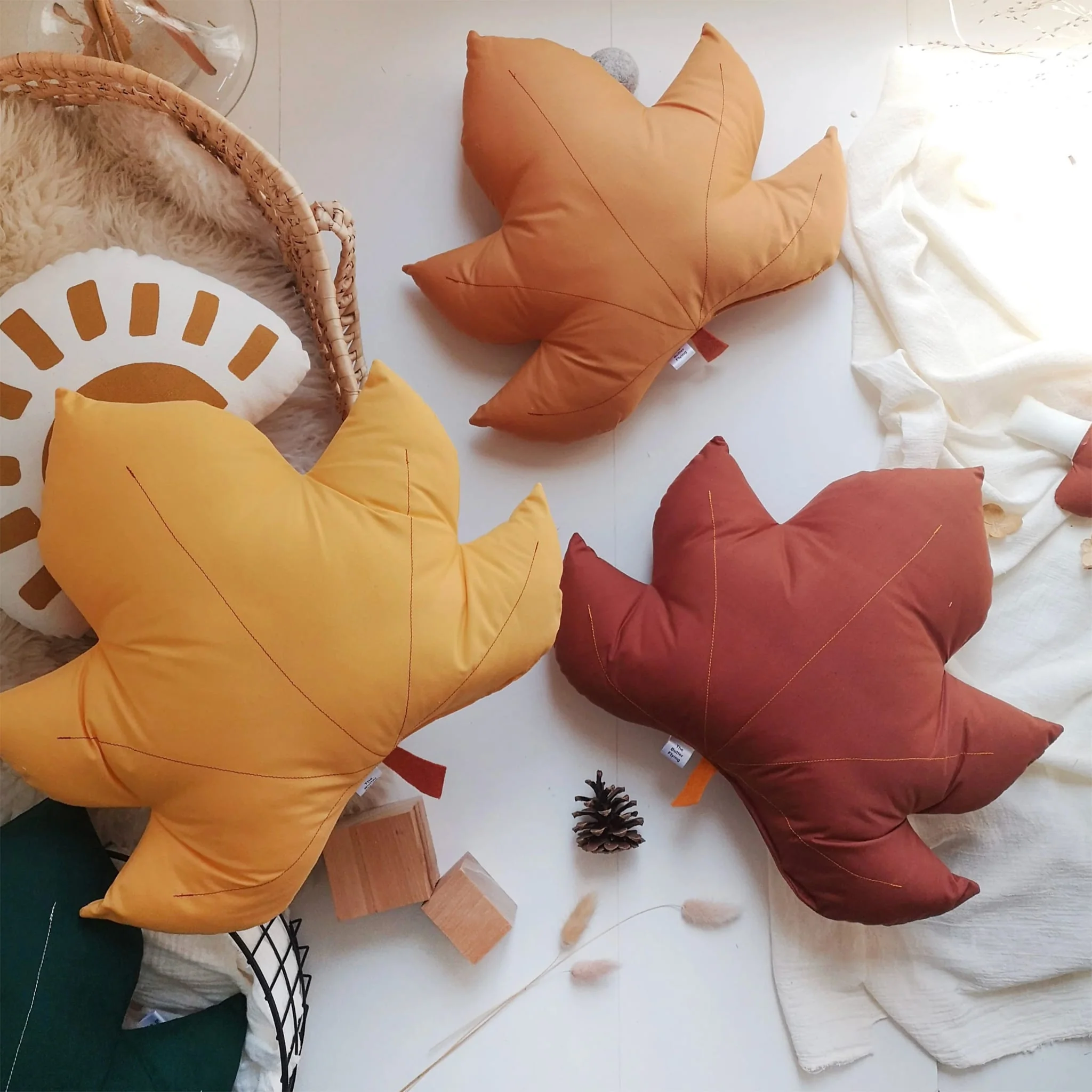 Coussin Feuille D`Érable - Rouille - Image 2