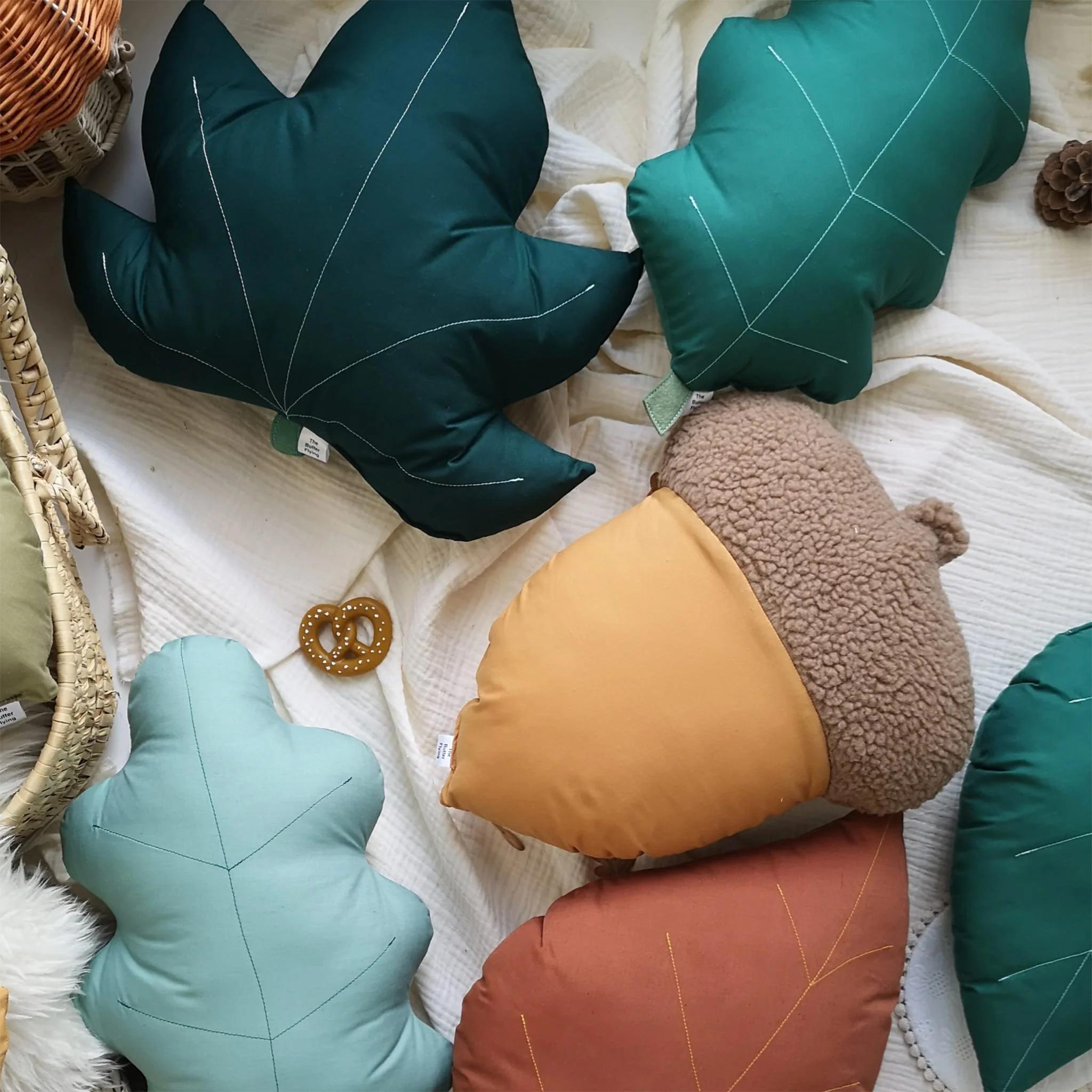 Coussin Feuille D`Érable - Vert - Image 2