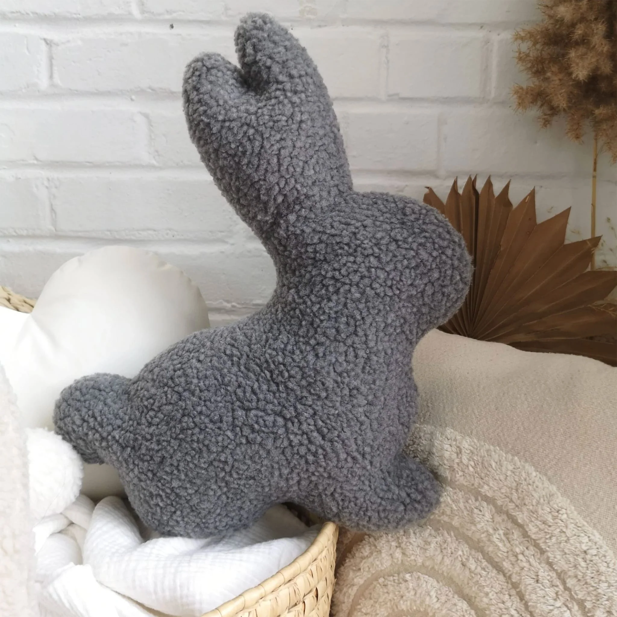 Coussin Lapin - Gris - Image 2