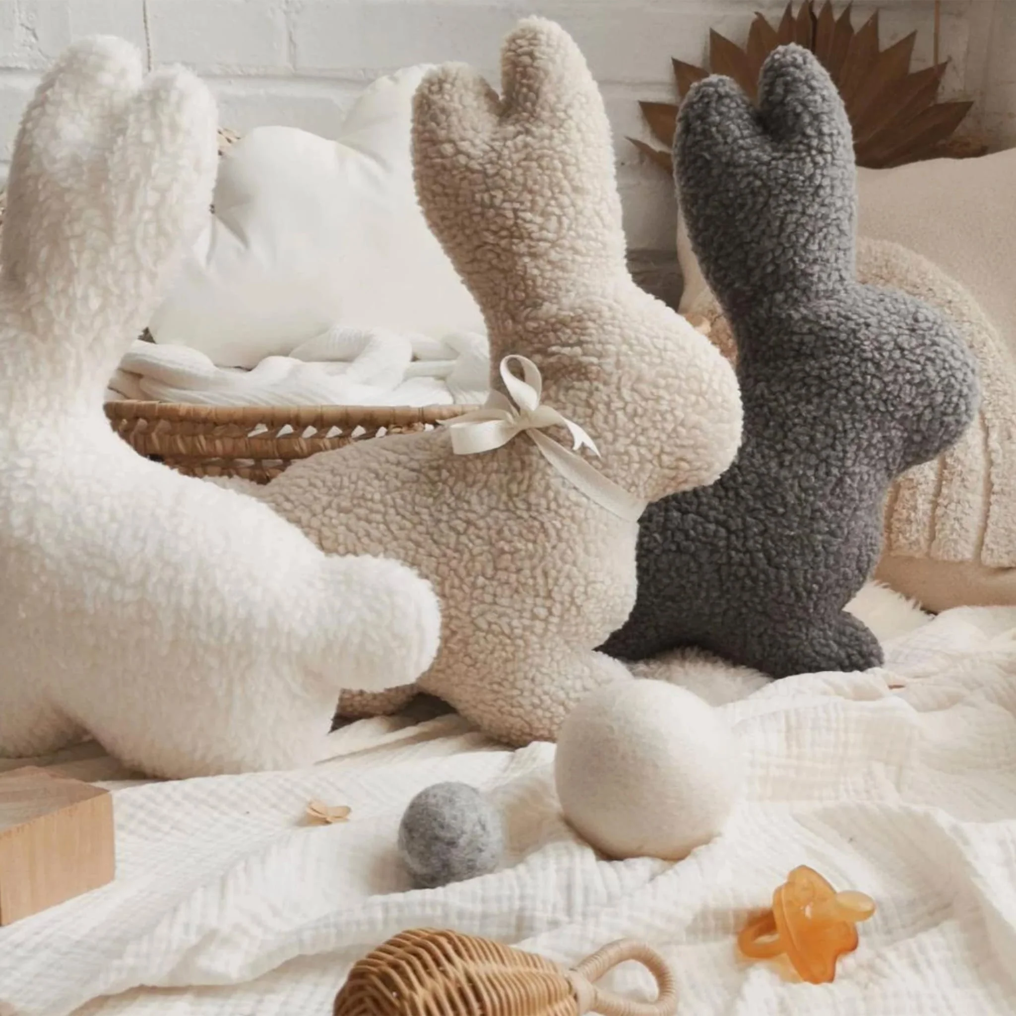 Coussin Lapin - Gris - Image 4