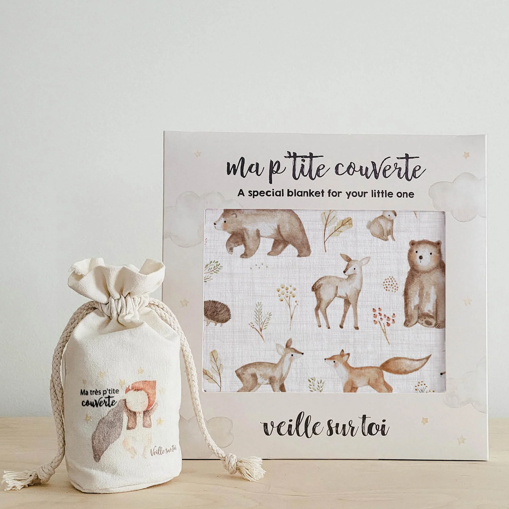 Petite Couverture Minky - Animaux de la Forêt - Image 2