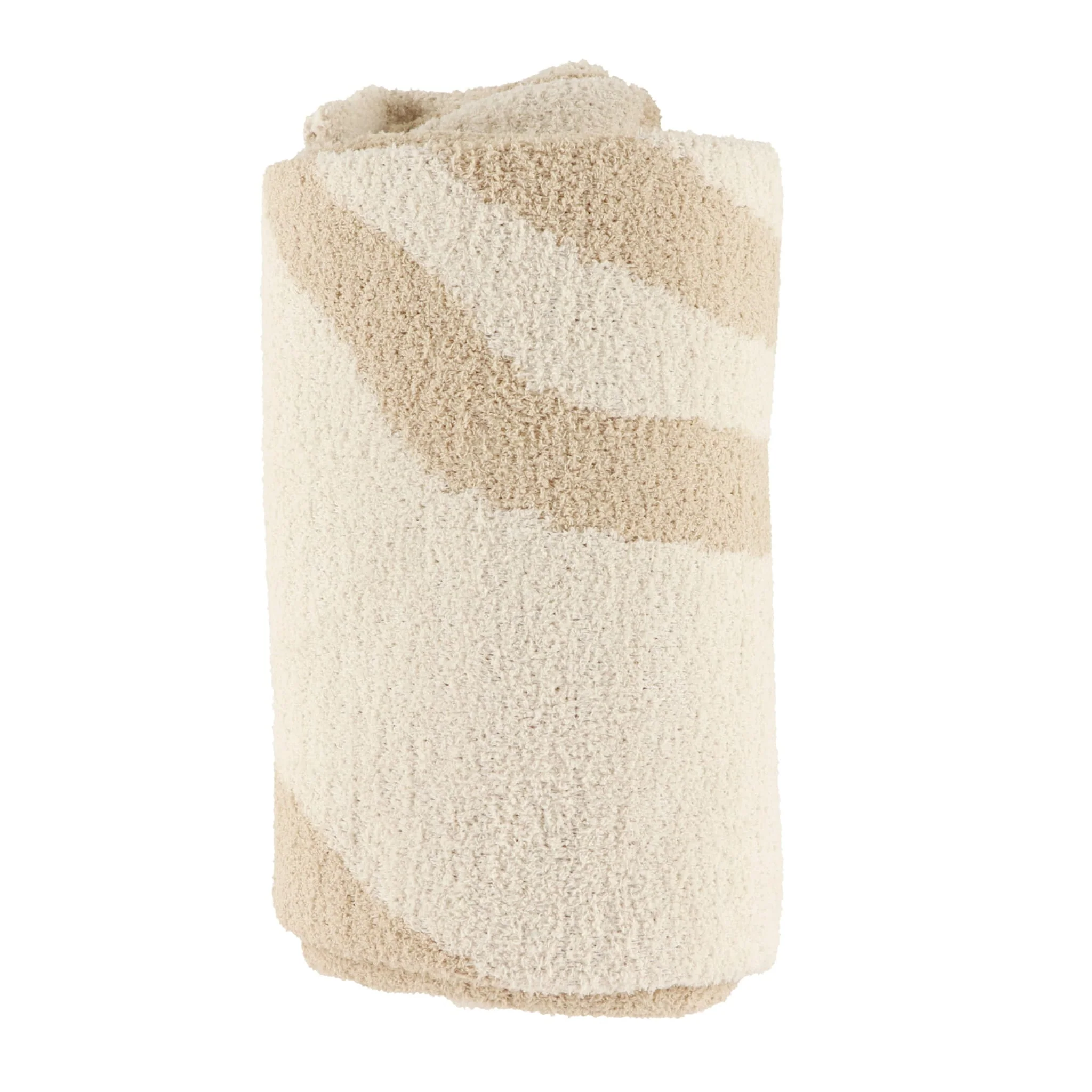 Couverture Rayée Crème - Image 3