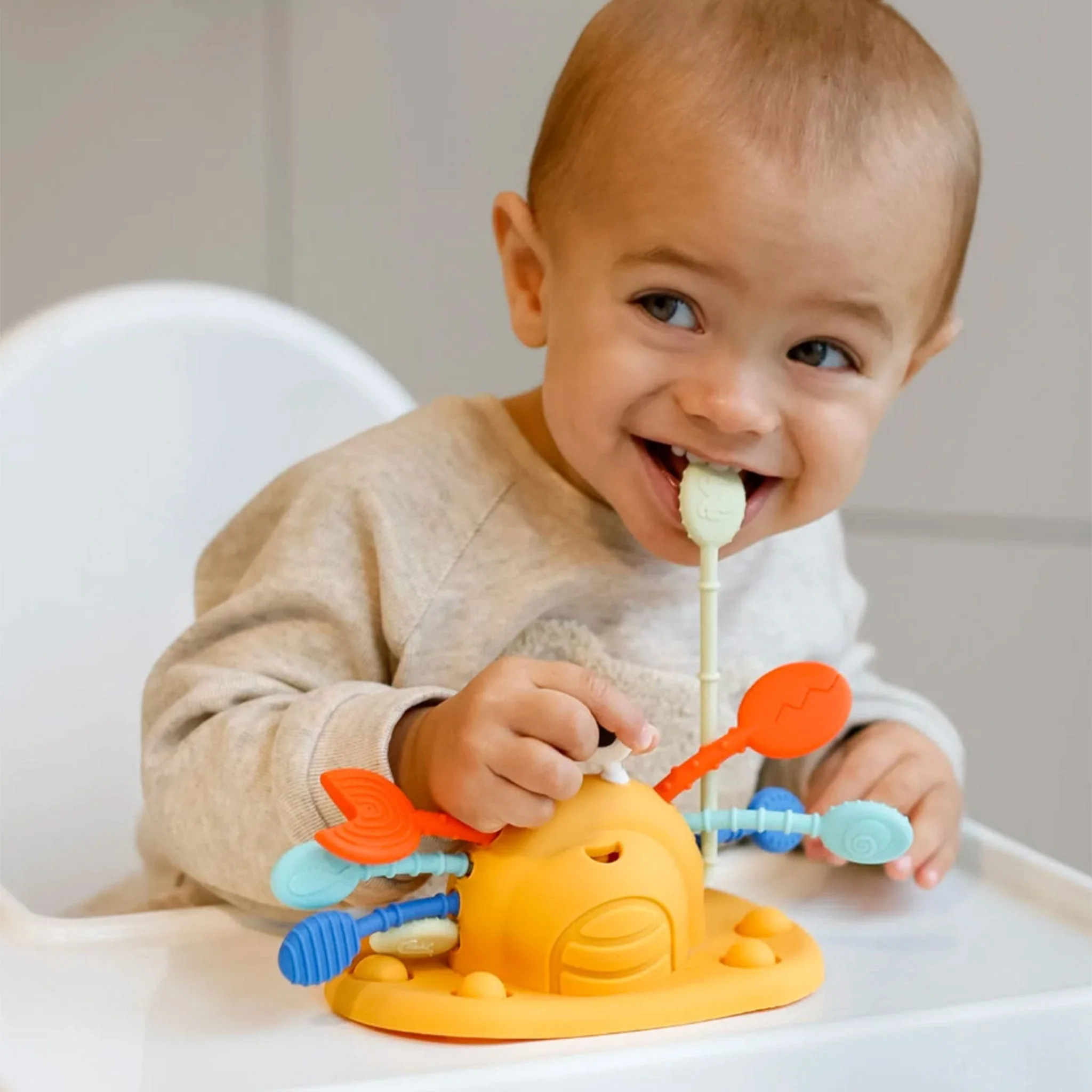 Jouet à Ventouse Multisensoriel en Silicone - Crabe - Image 4