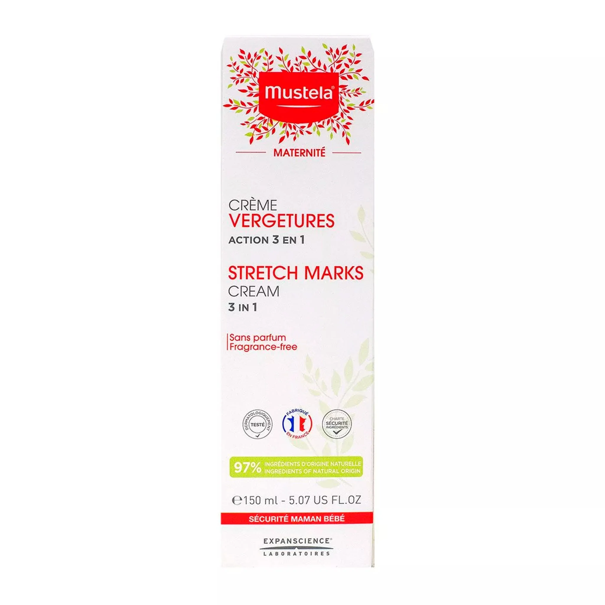 Crème Prévention Vergetures 3-en-1 Sans Parfum 150ml - Image 2