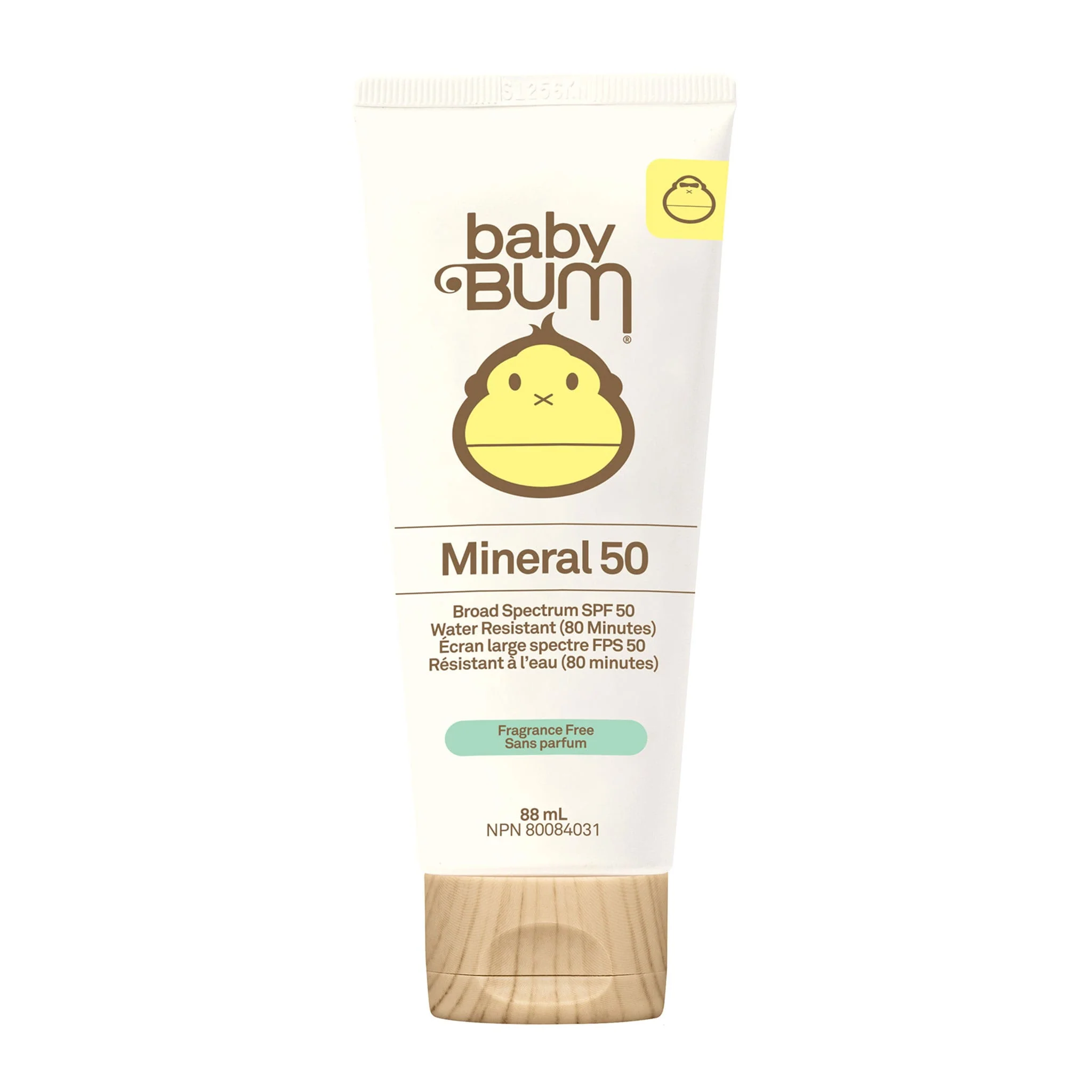 Crème Solaire Minéral Baby Bum FPS 50 - Sans Fragrance