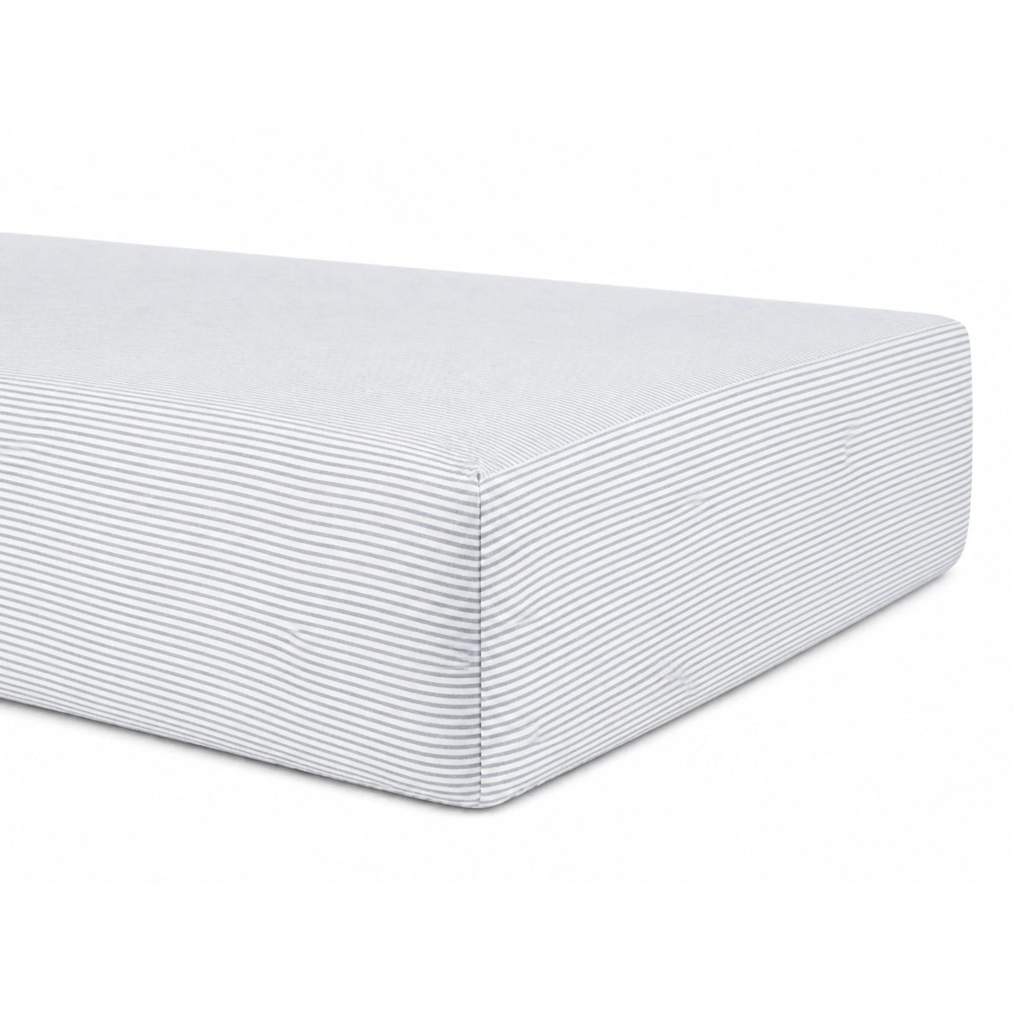 Drap Contour Bambou pour Lit de Bébé - Rayures Bleues - Image 6
