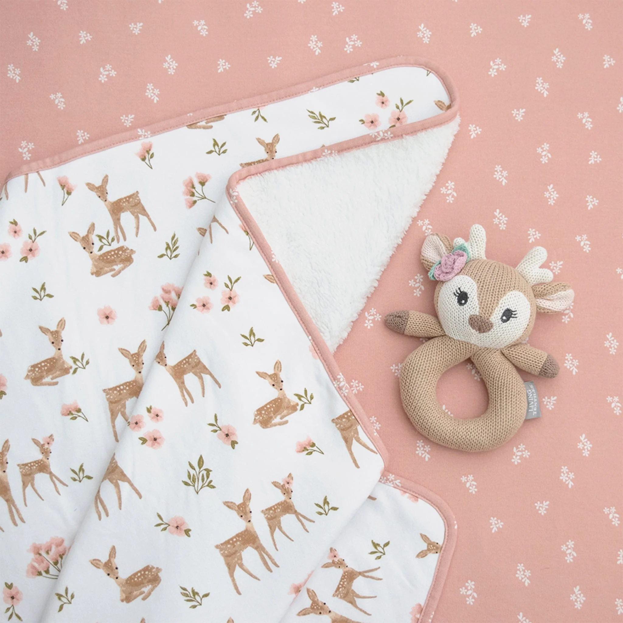 Drap Contour pour Lit de Bébé - Rose Dusty - Image 3