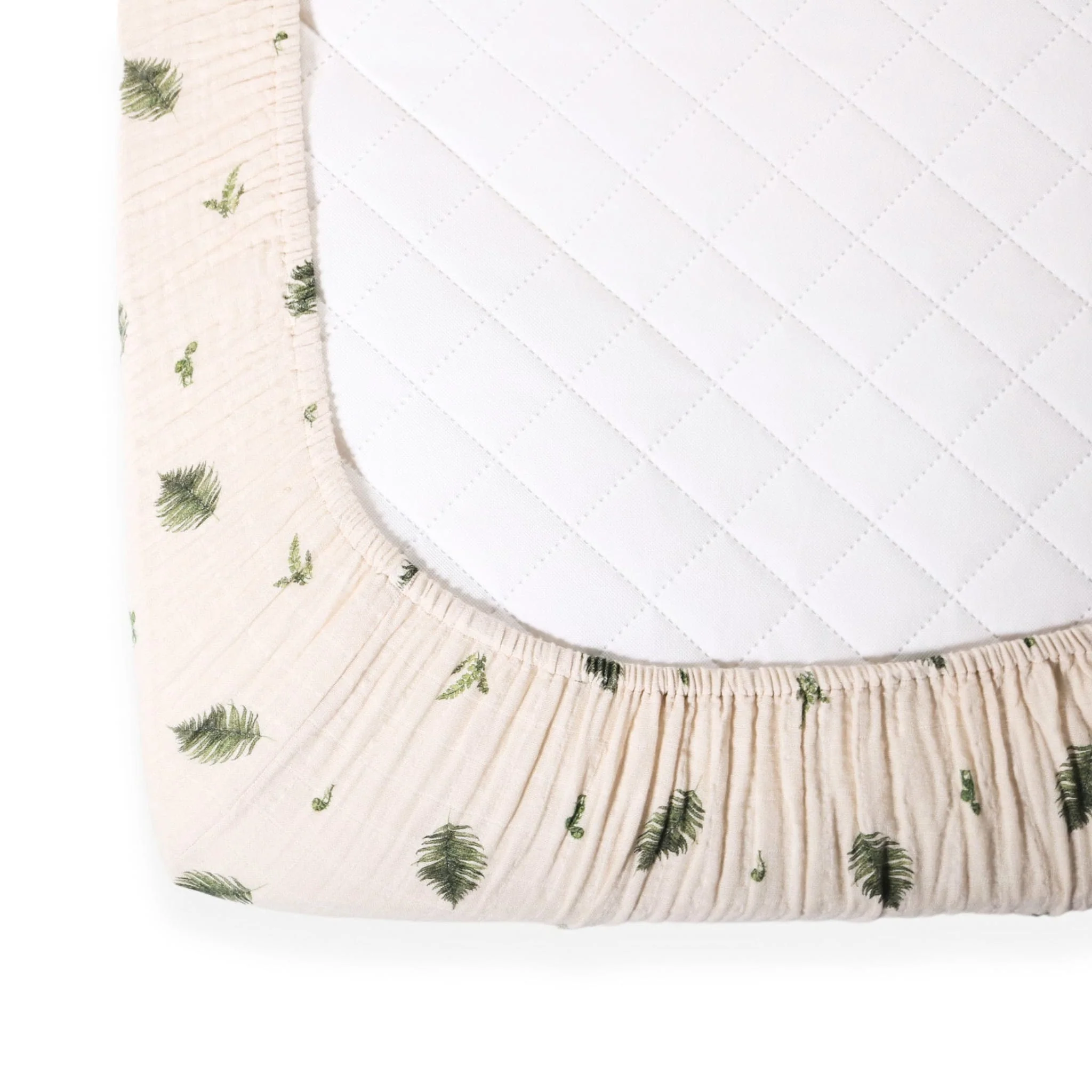 Drap Contour Couchette de Bébé - Fougère - Image 6