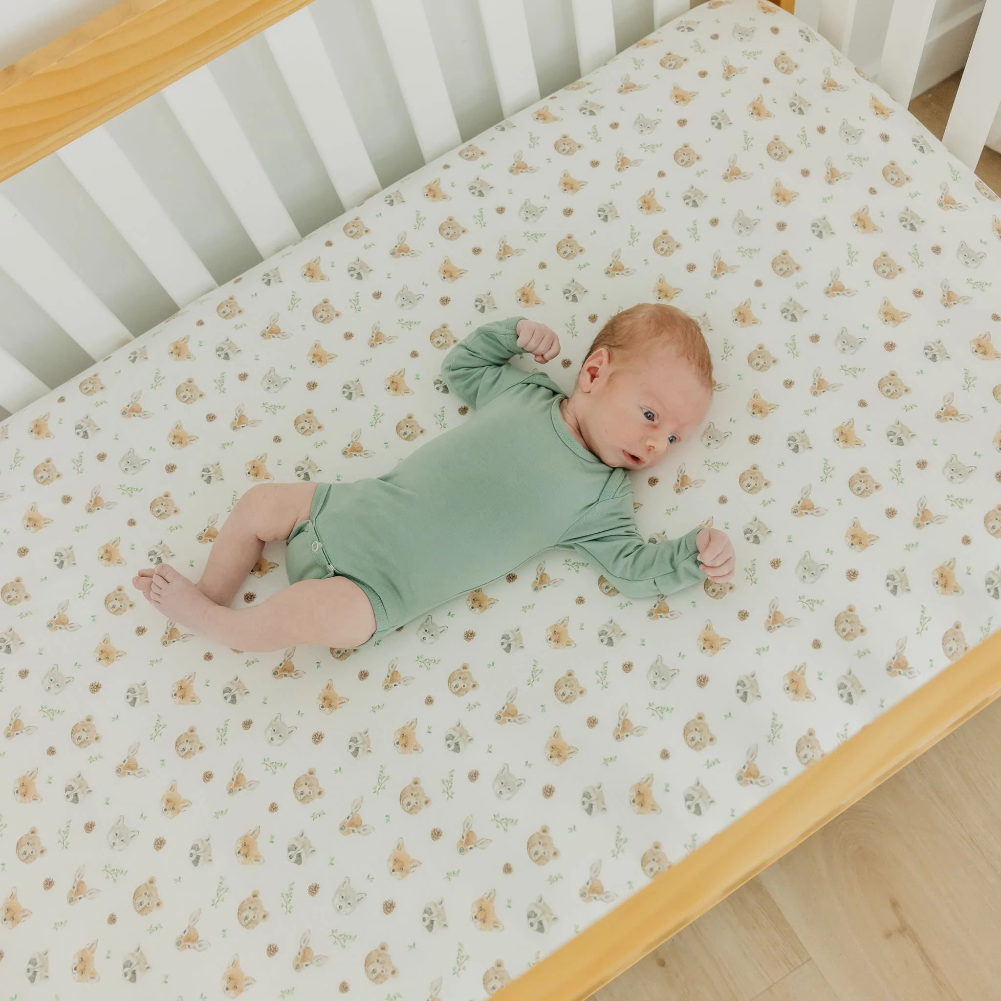 Drap Contour pour Lit de Bébé - Forêt - Image 2