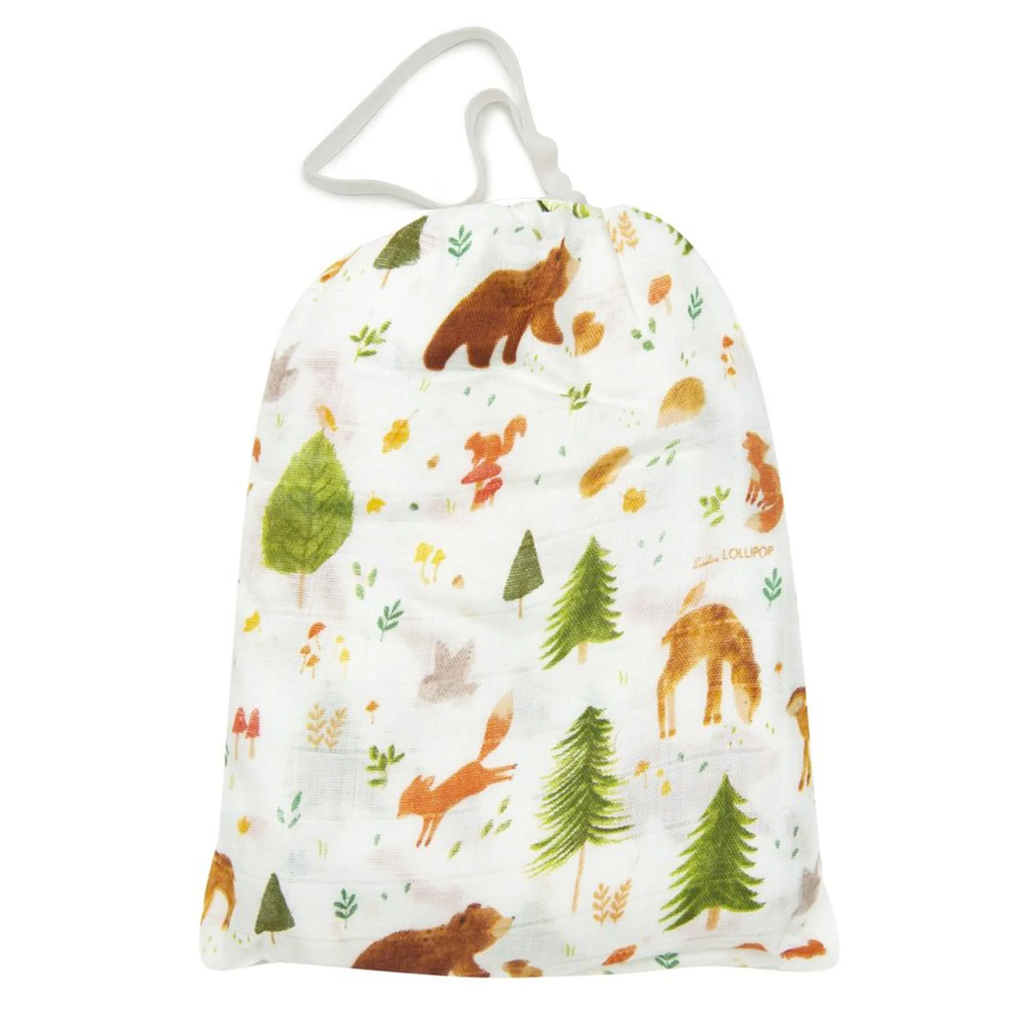 Drap Contour pour Lit de Bébé - Mousseline Bambou Amis de la Forêt - Image 2
