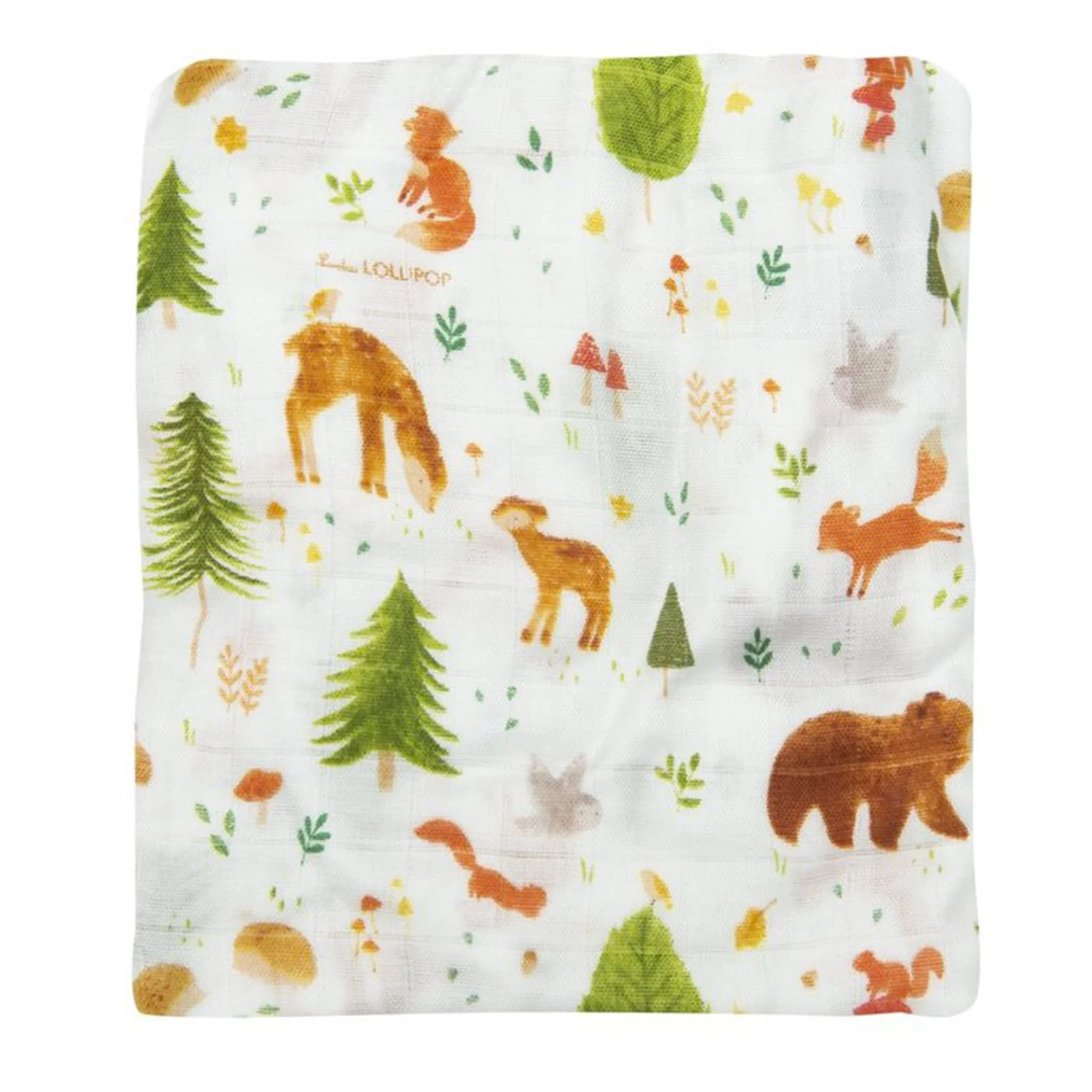 Drap Contour pour Lit de Bébé - Mousseline Bambou Amis de la Forêt - Image 3
