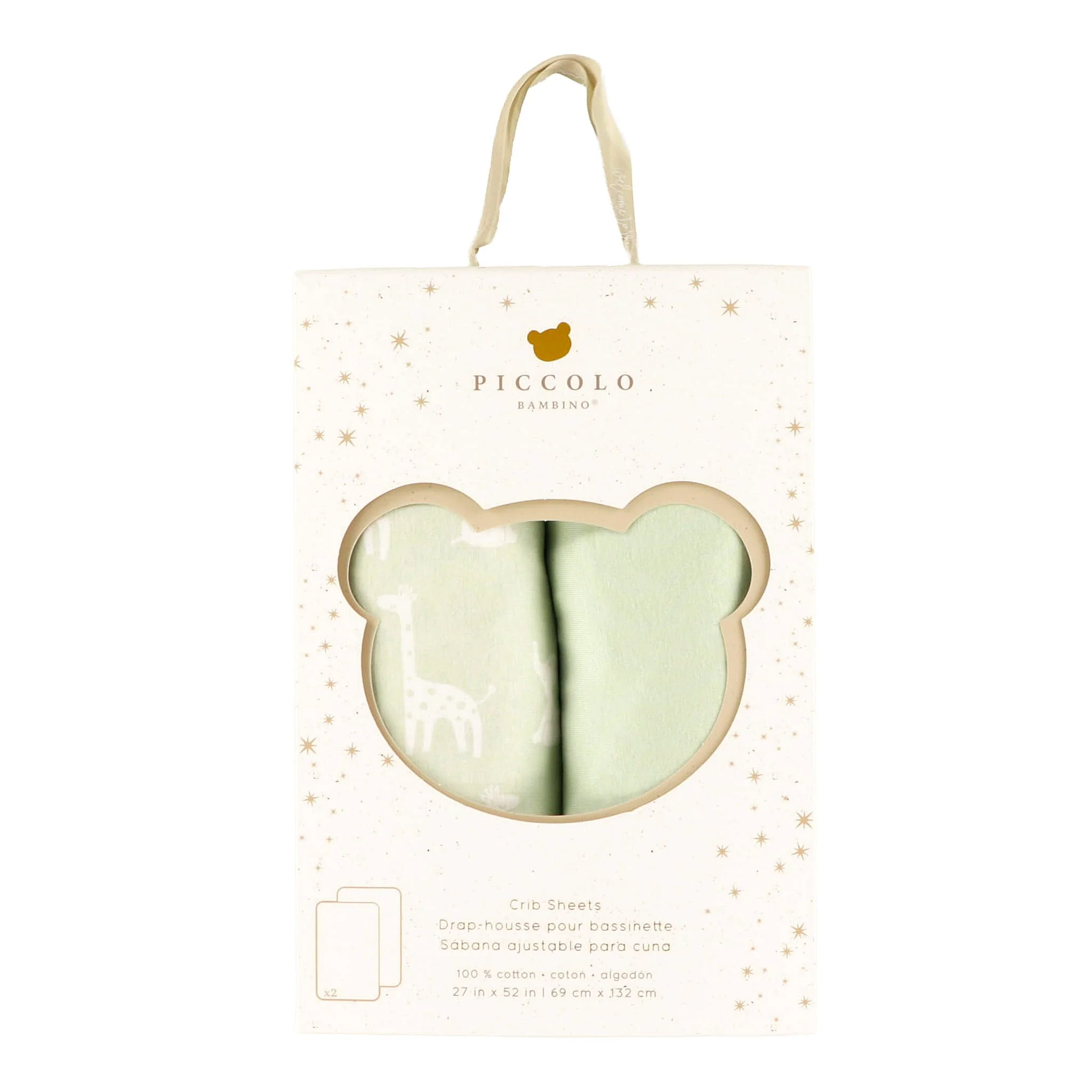 Draps Contour (2) pour Lit de Bébé - Vert