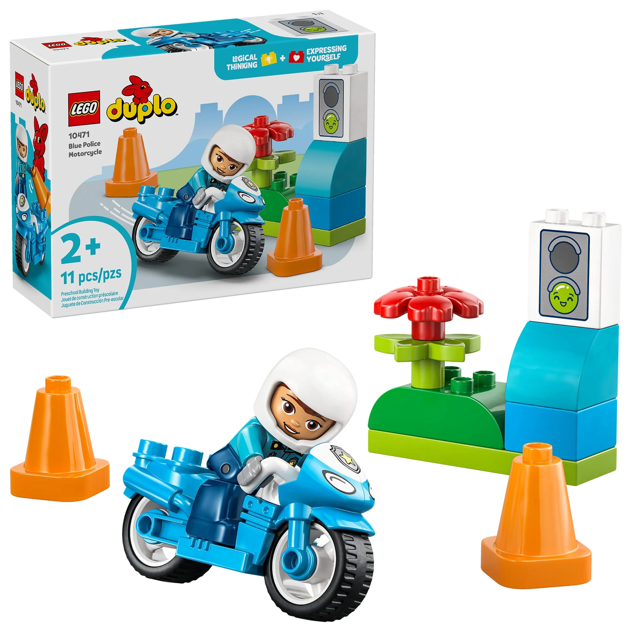 LEGO® DUPLO® Ma ville La moto de police bleue