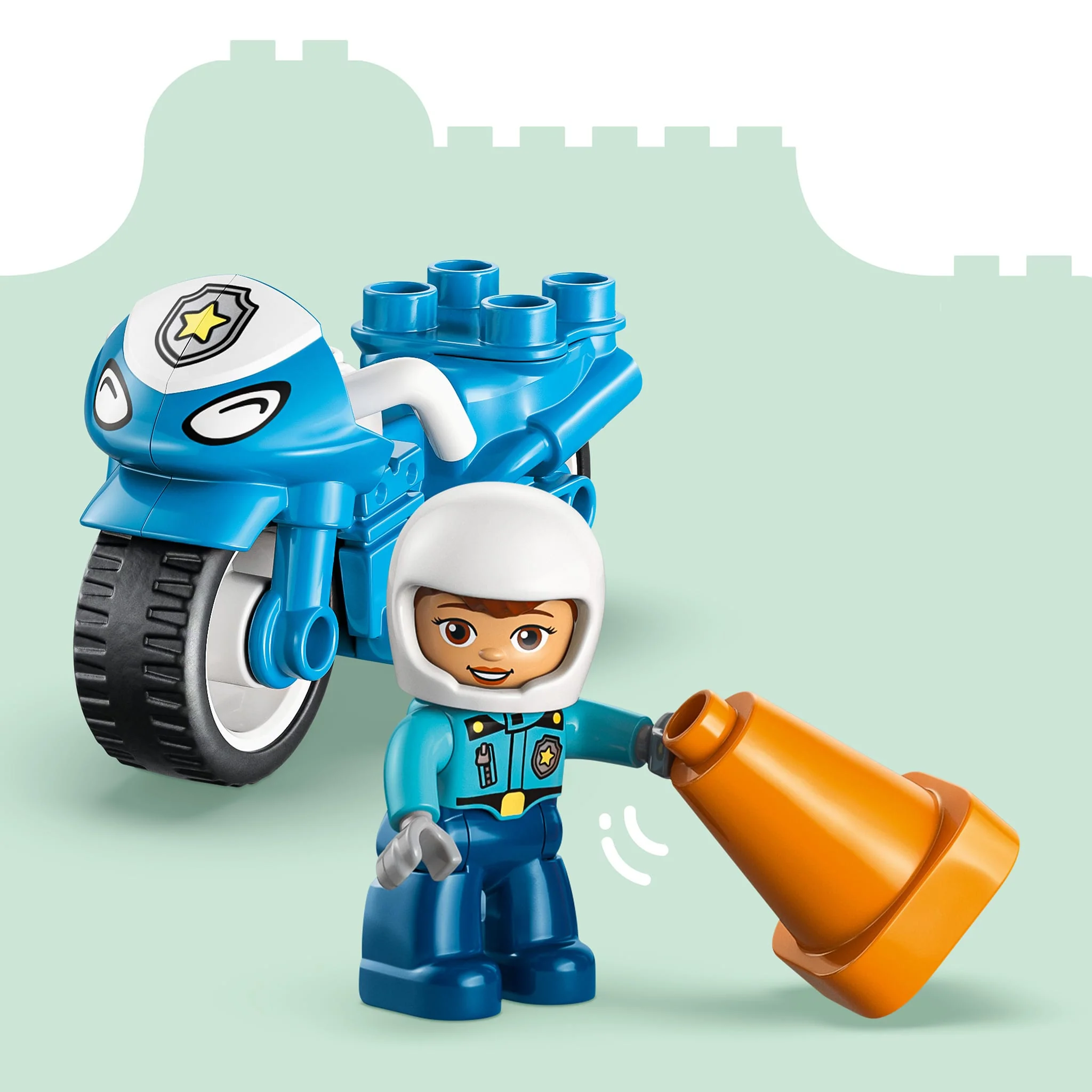 LEGO® DUPLO® Ma ville La moto de police bleue - Image 5