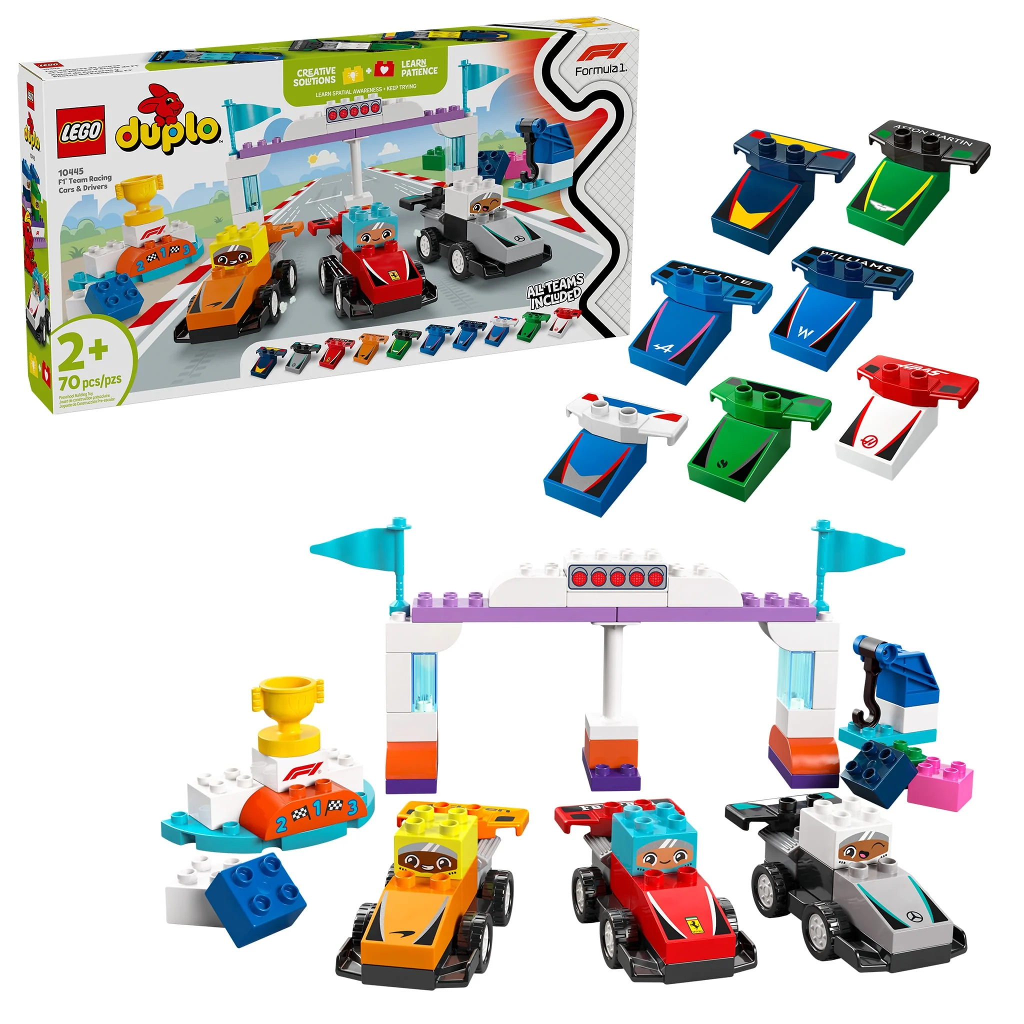 LEGO® DUPLO® Ma ville Les voitures de course et les pilotes d’écurie de F1®