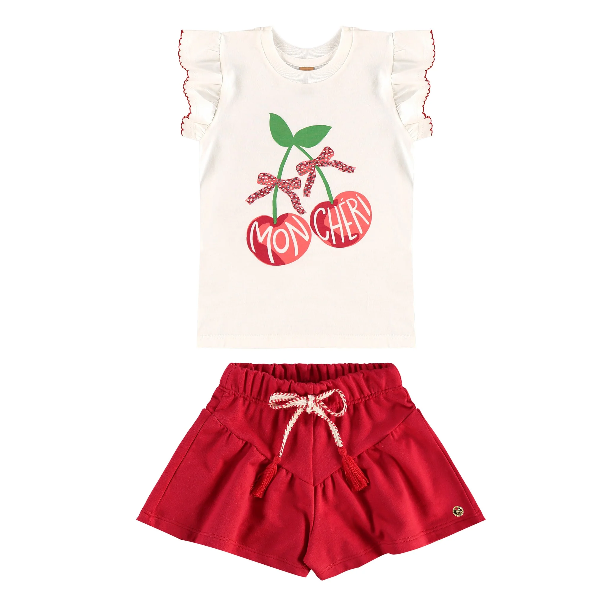 Ensemble Deux Pièces Cerises 2-8ans