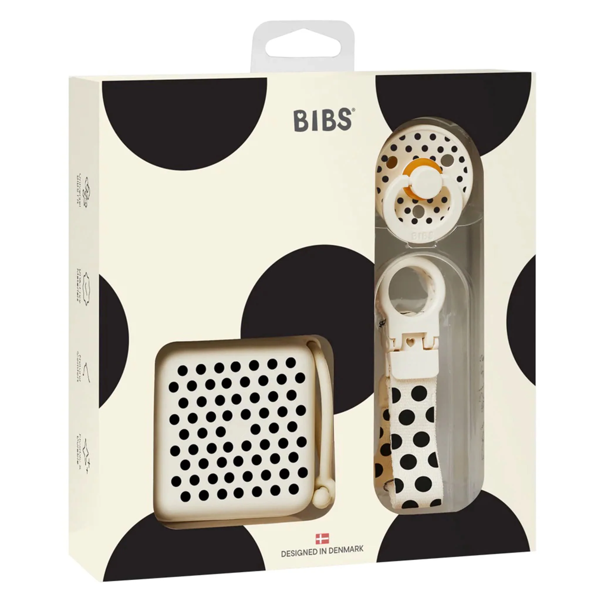 Ensemble Cadeaux Pois Noir/Blanc (Grandeur 2)